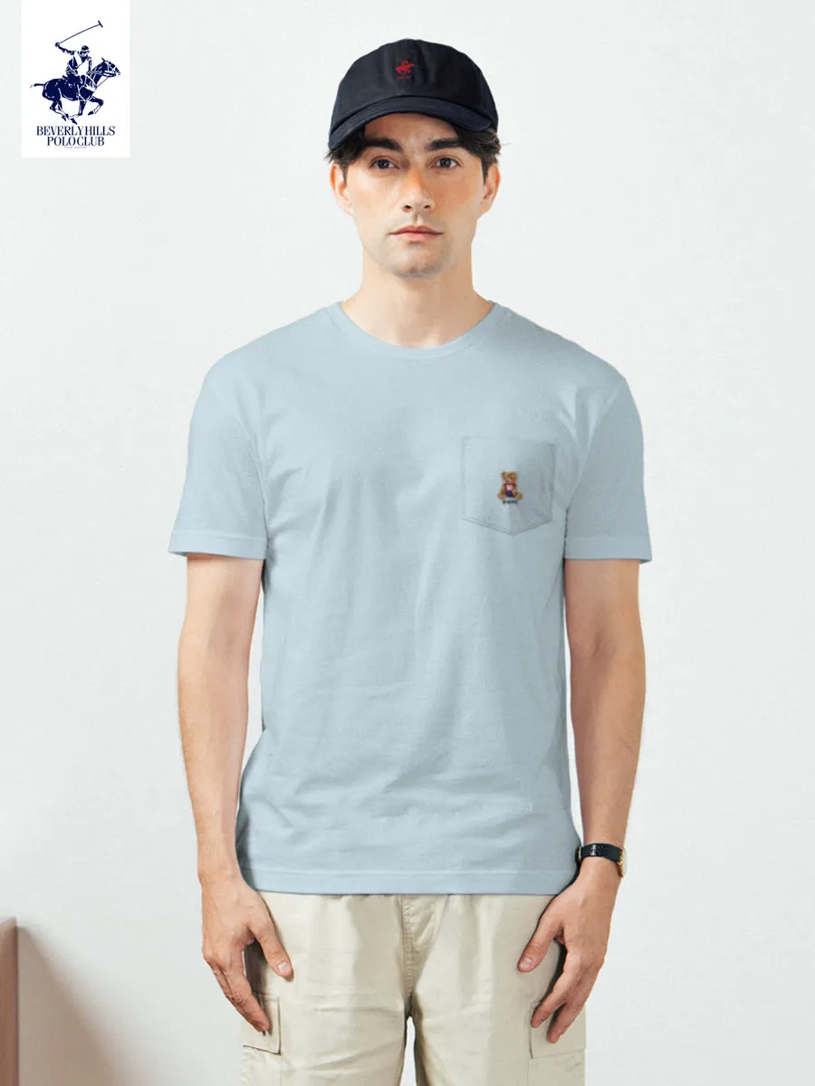 BEVERLY HILLS POLO CLUB Light blue Unisex T-Shirt REGULAR-FIT Model BNSR166