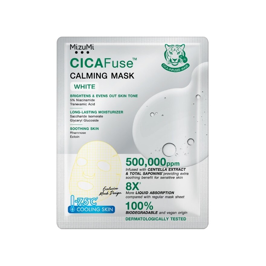 MizuMi CICAFuse Calming Mask White 1'S - Grey