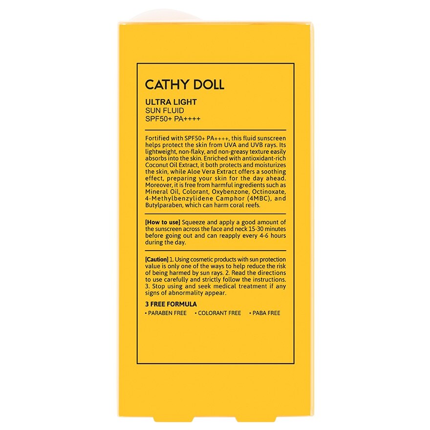 Cathy Doll Ultra Light Sun Fluid SPF50+ PA++++ 40 Ml.