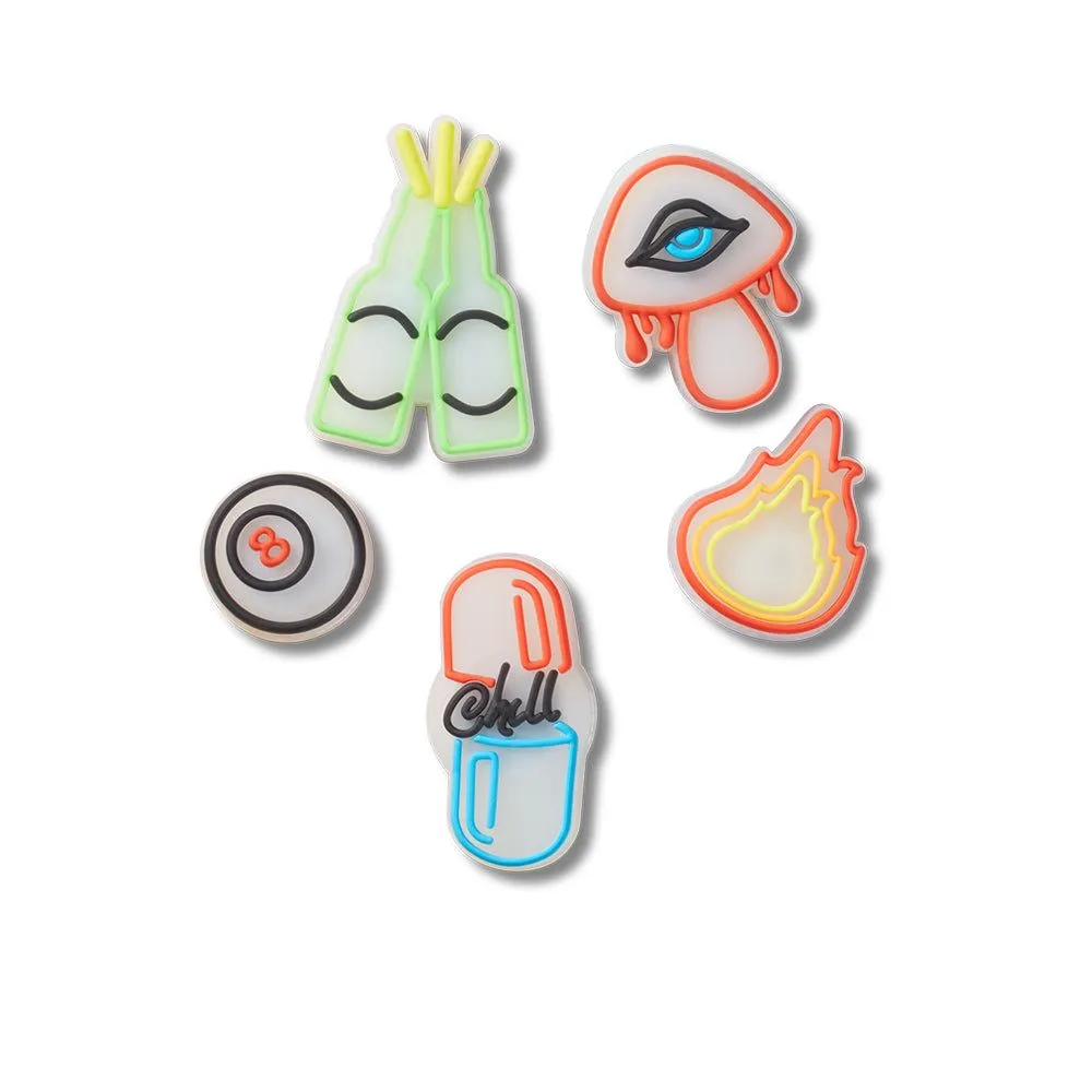 CROCS Jibbitz Shoes Charm Lights Up Chill Out 5-Pack Multi Color - CR024AC098EJTH