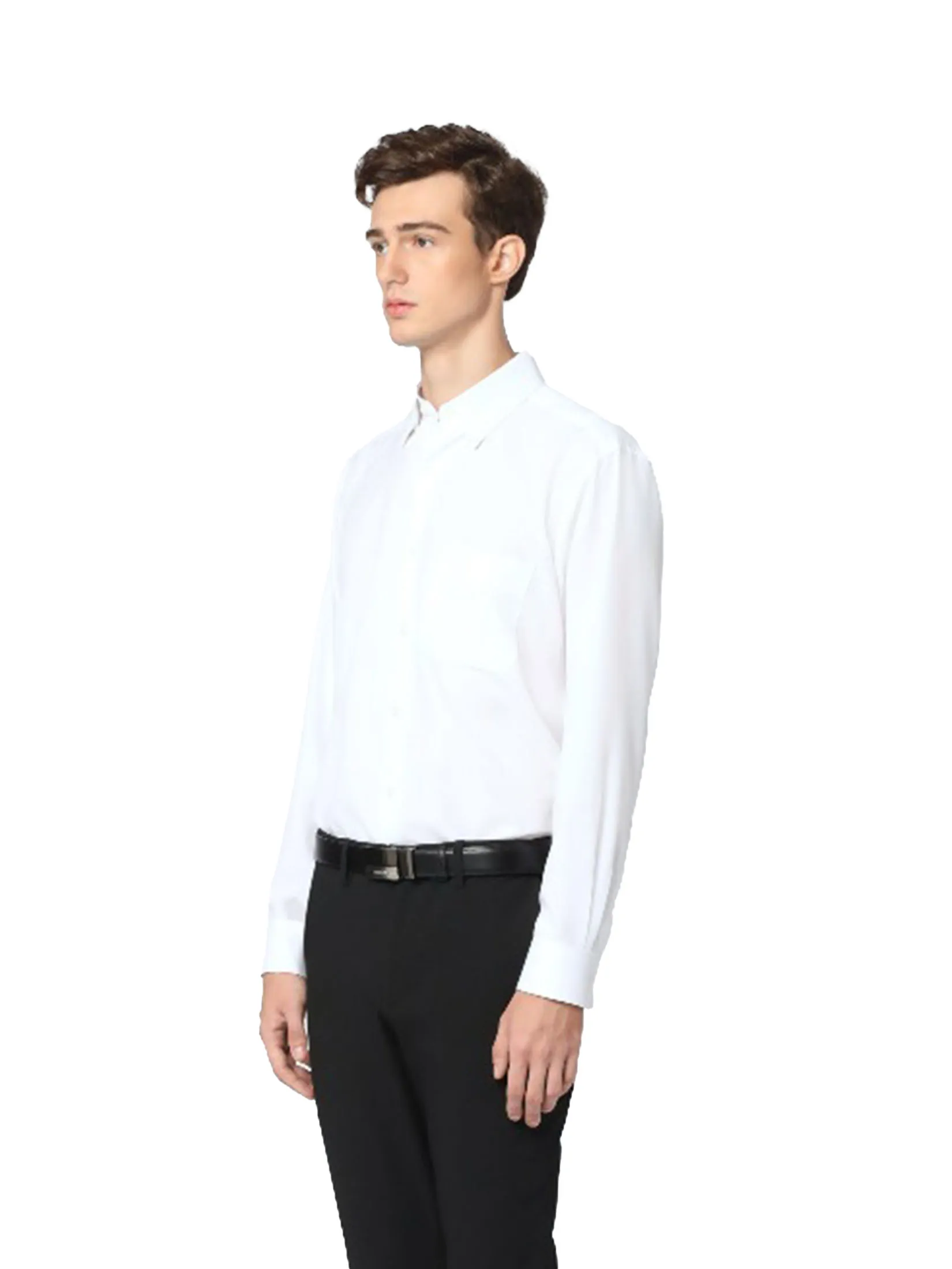 ARROW Men’s Collared Filagen Shirt – Long Sleeve with Button-Down Collar, Comfort Fit, White (MACC803-WH)