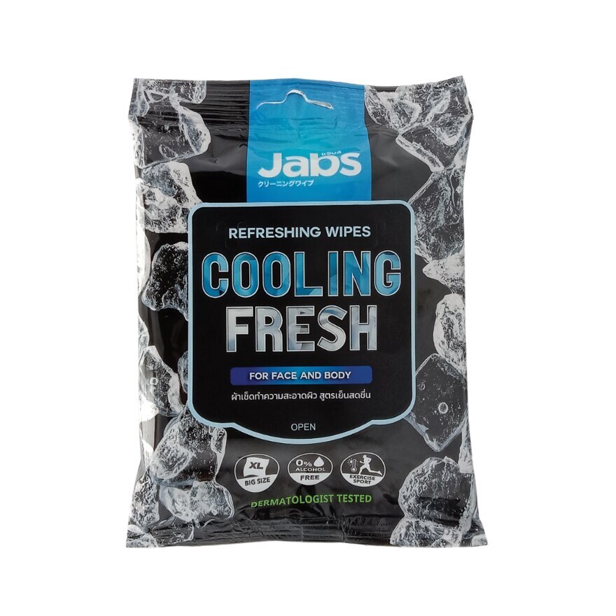 Jabs Refreshing Wipes Cooling Fresh 10'S - Blue