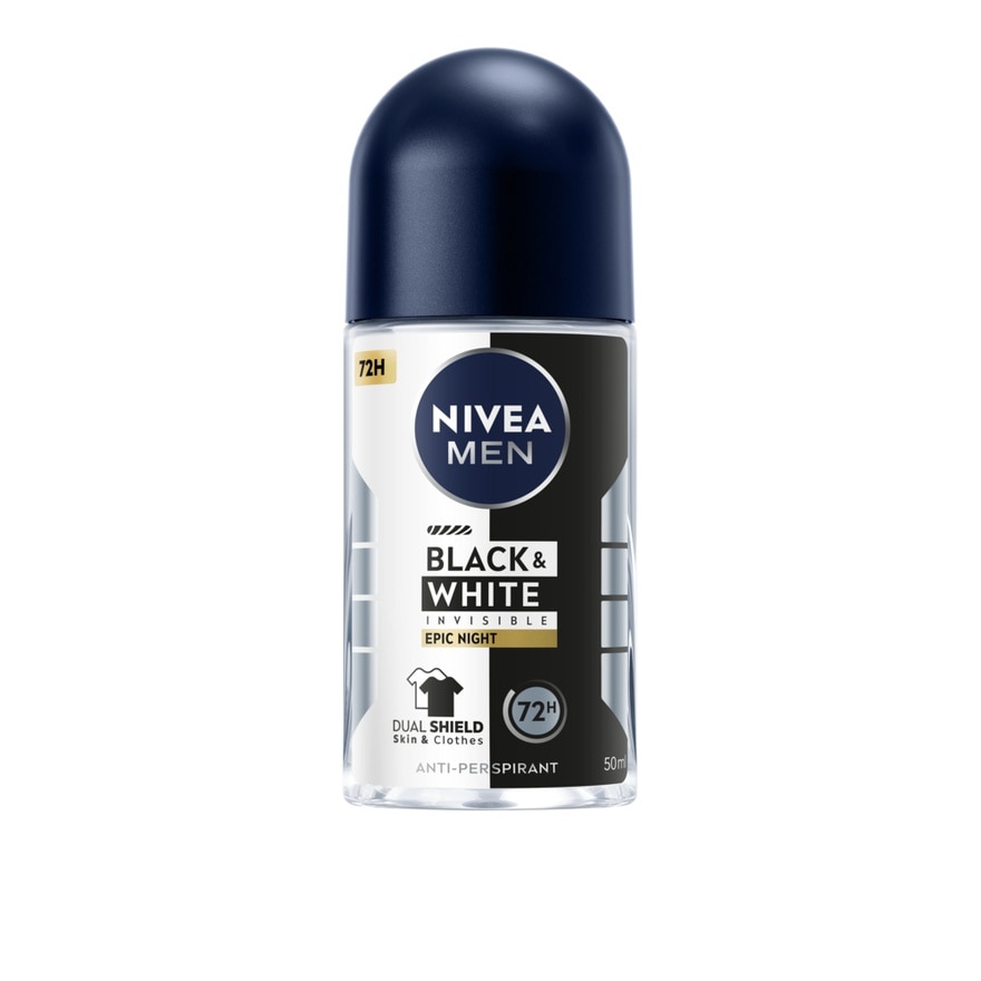 Nivea Men Roll On Black  White Invisible Epic Night 50 Ml. - Black