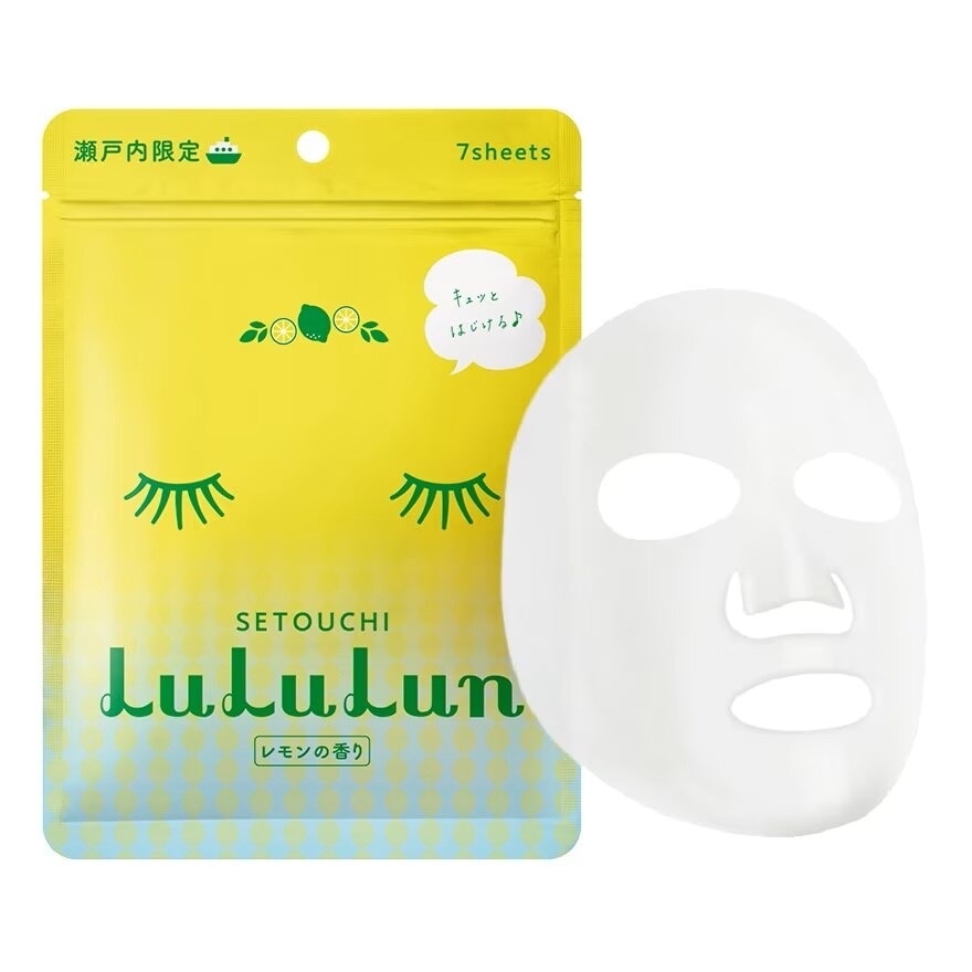 Lululun Face Mask Lemon 7 Day 7'S แผ่นมาสก์หน้า ลดเลือนจุดด่างดำ