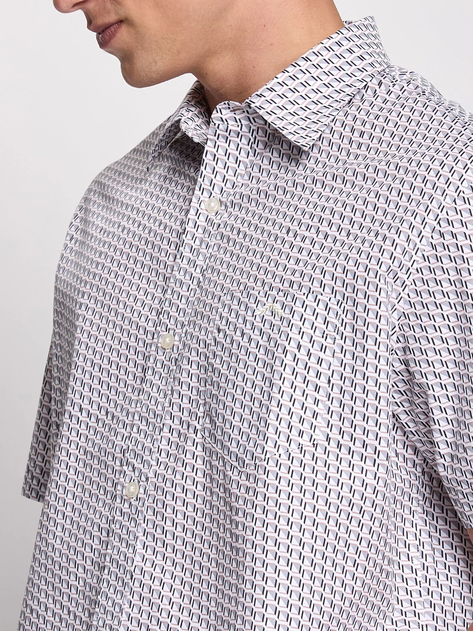 ALUMNUS Men Shirt Short Sleeves 2510SSRL31 Grey