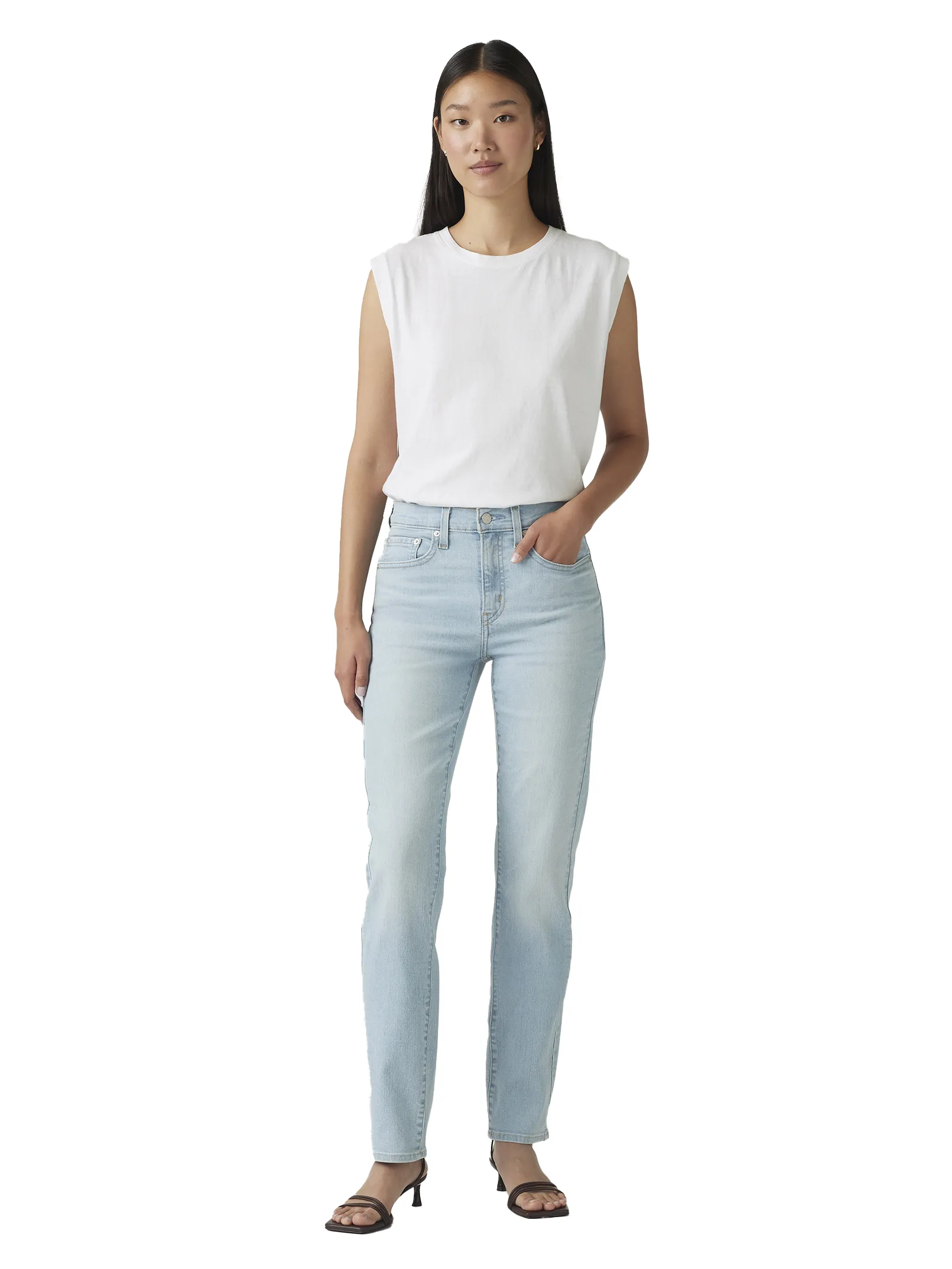 LEVI'S Women's 724 High-Rise Straight Jeans Light Blue