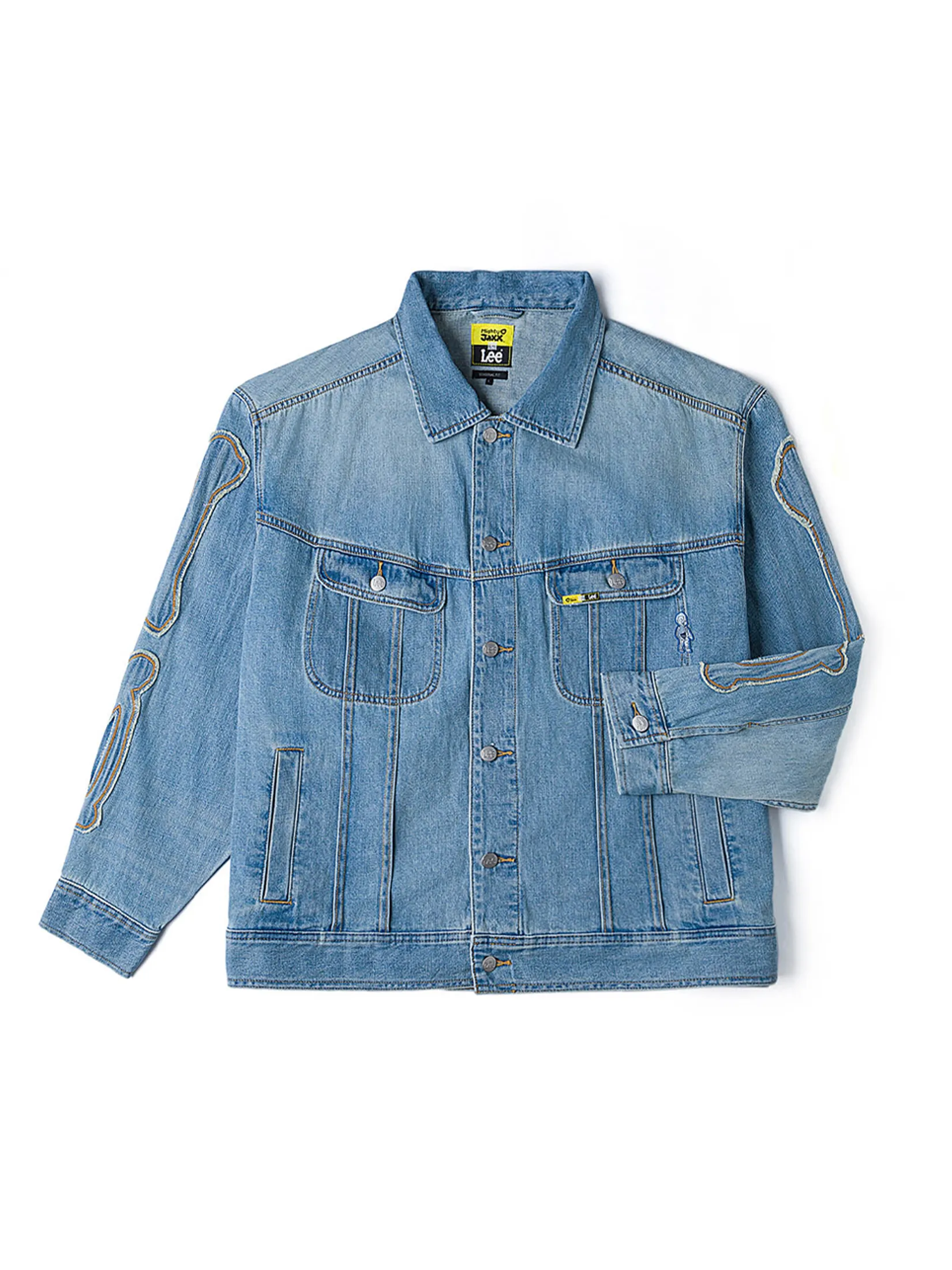 LEE Men s Denim Jacket Lee x Mighty Jaxx Collection Regular Fit Light Indigo