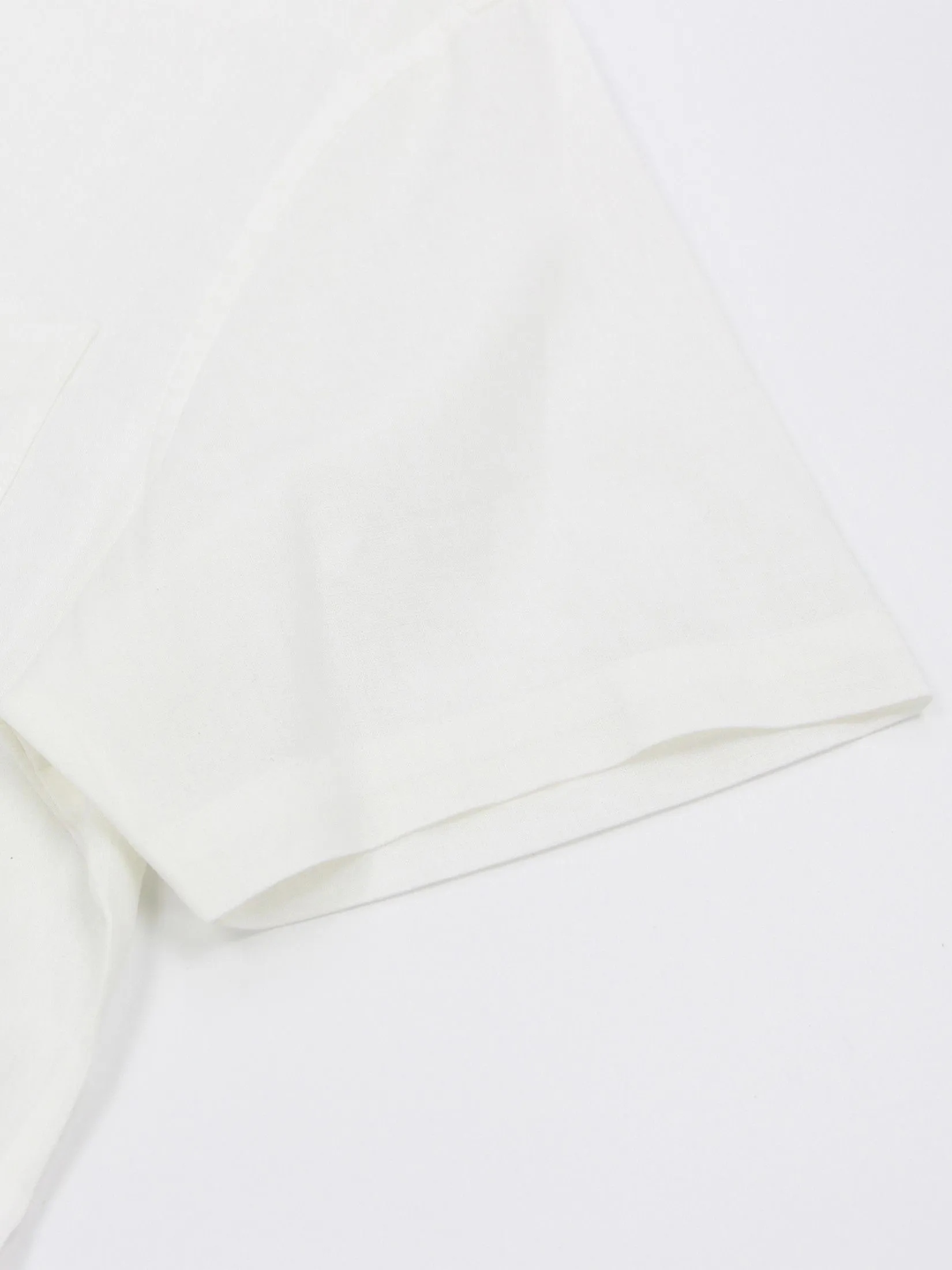 GIORDANO Men's Slim Poplin Linen Shirt  White