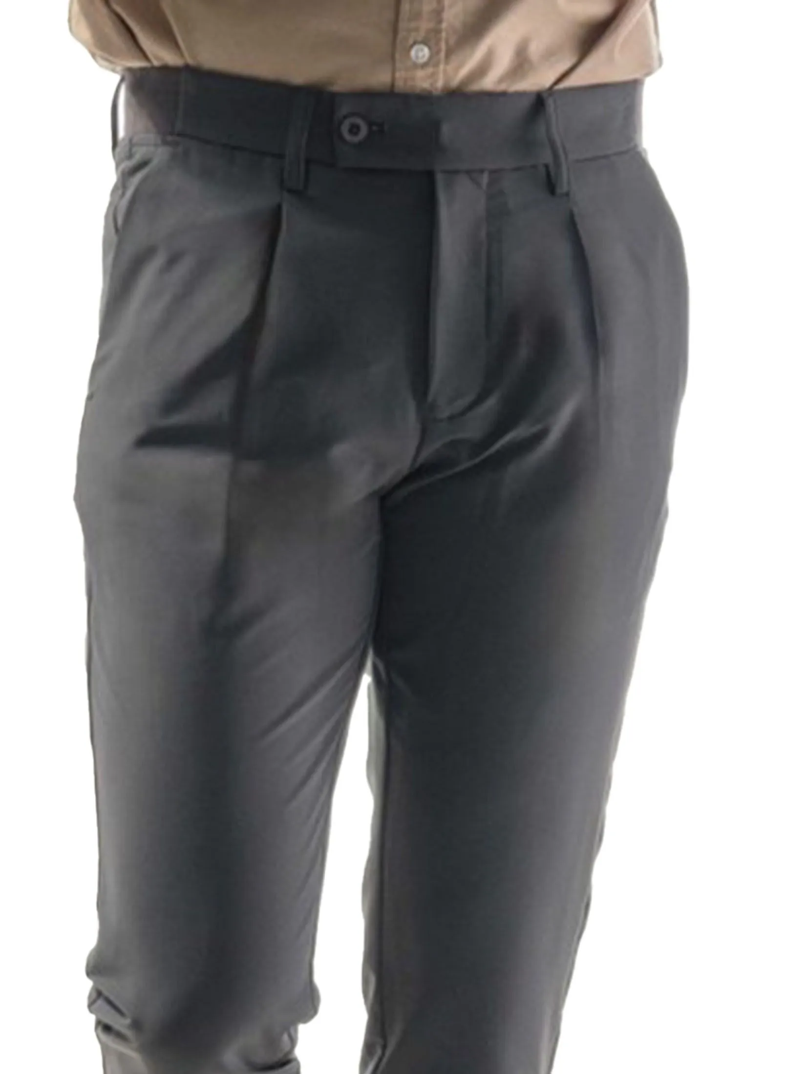 ERA-WON Men's  Cropped Skinny pants Golf fabric  Dark Grey