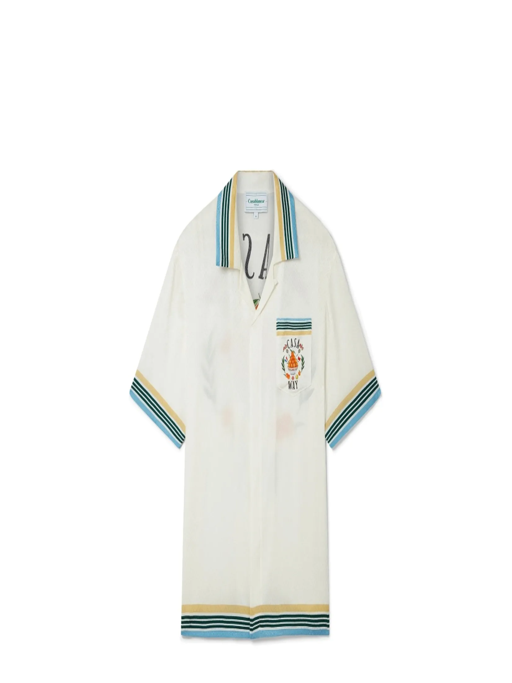 CASABLANCA CUBAN COLLAR SHORT SLEEVE SHIRT IN CASA WAY