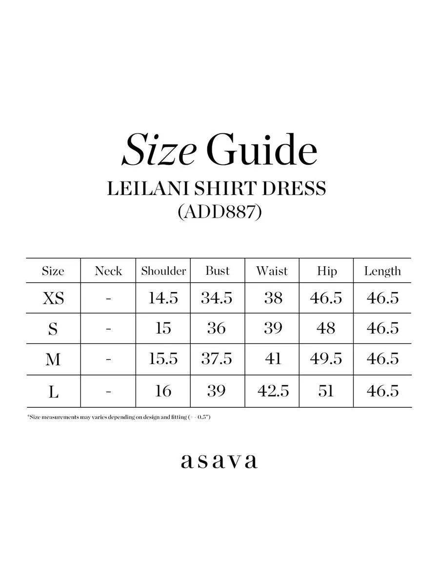 ASAVA (SS24) Leilani Women Shirt Dress Black