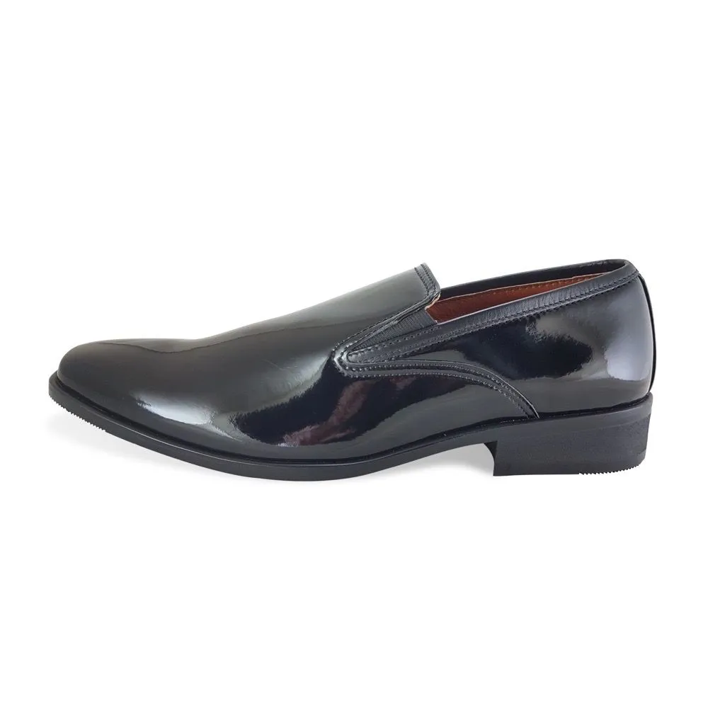 FREEWOOD SHOES shiny leather biz-black