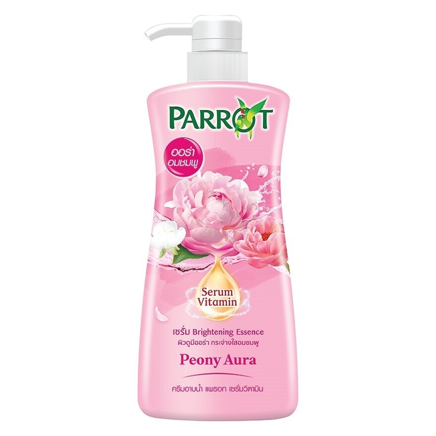 Parrot Liquid Soap Serum Vitamin Peony Aura 450 Ml. ผิวออร่า กระจ่างใสอมชมพู