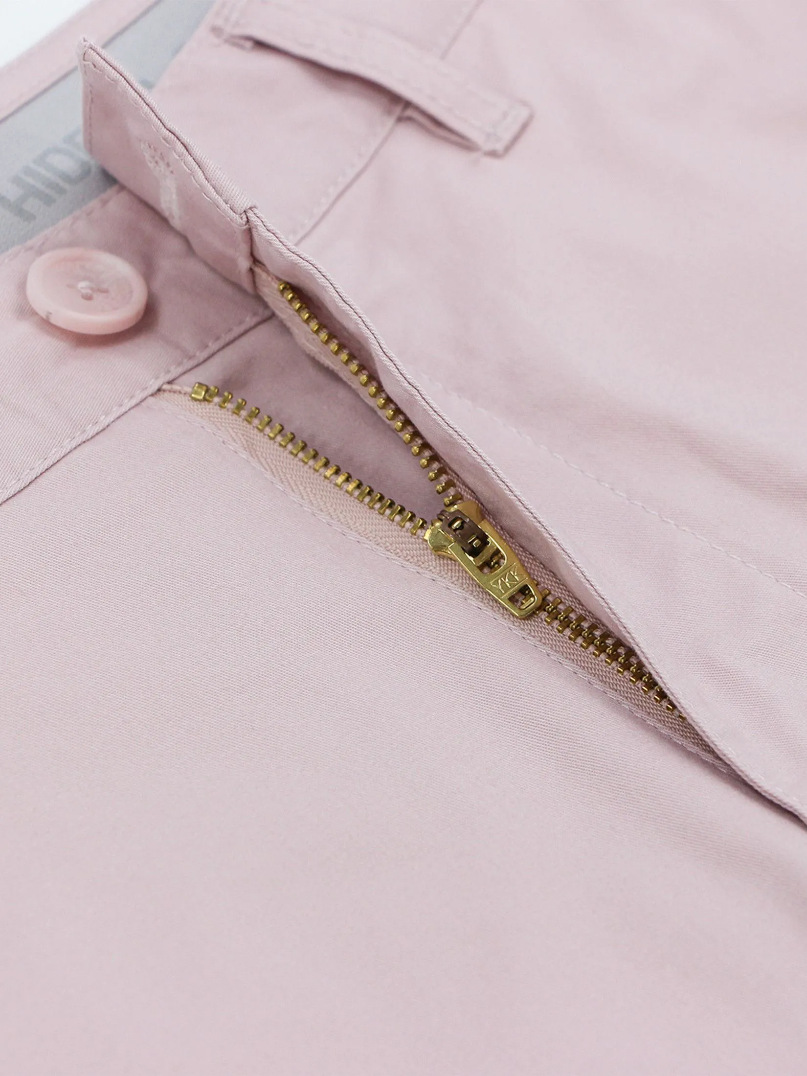 GIORDANO Men's Slim Taper Shorts (180° Elastic Waist) Burnished Lilac Pink