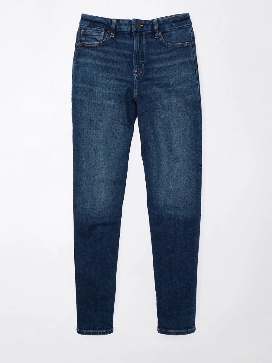 AMERICAN EAGLE WOMEN CURVY MOM JEANS 074 SIMPLY DARK