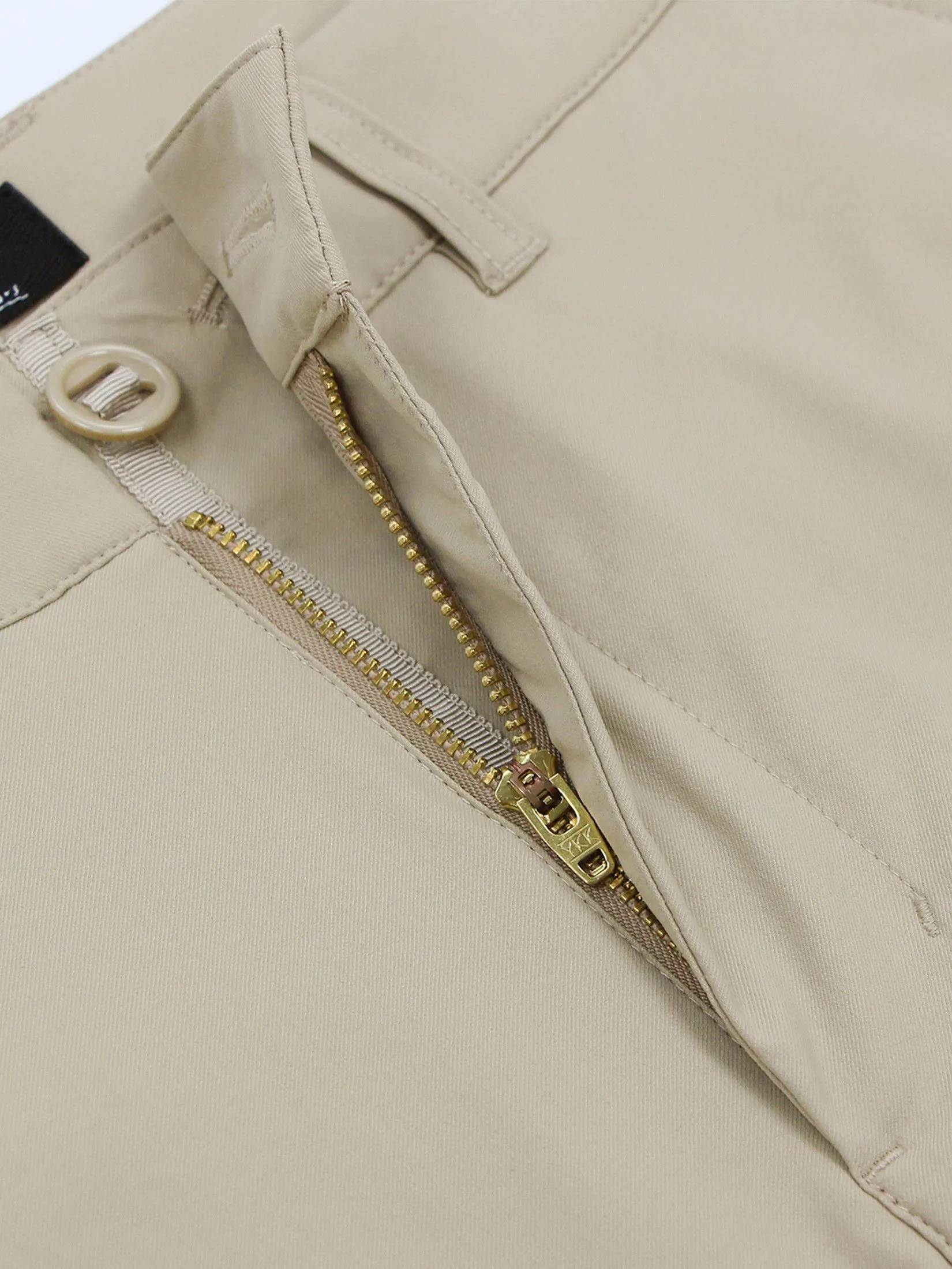 GIORDANO Men's Regular Stretch Khaki Pants Crockery khaki