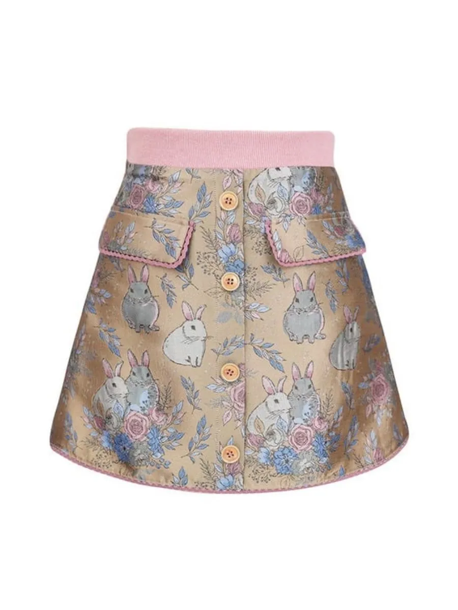 JUNGLE ME Women Bunny Bliss Short Skirt Yellow