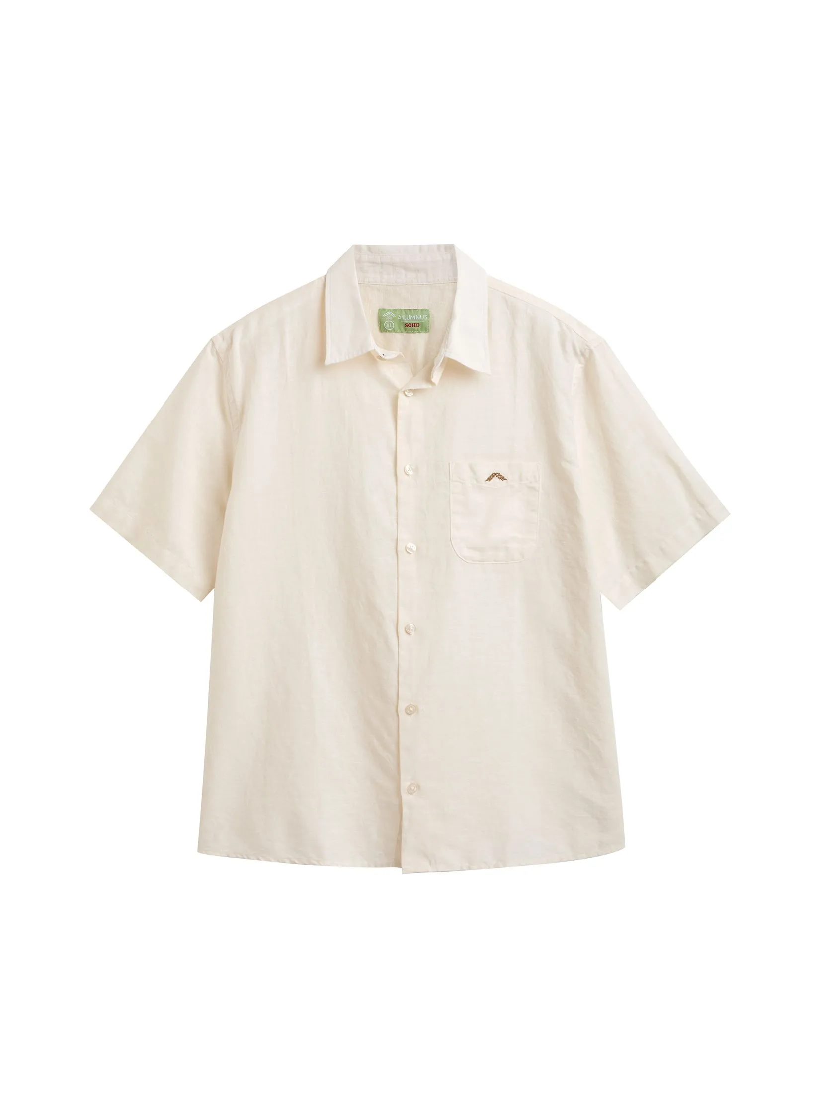 ALUMNUS Men Shirt Short Sleeves Collar Neck