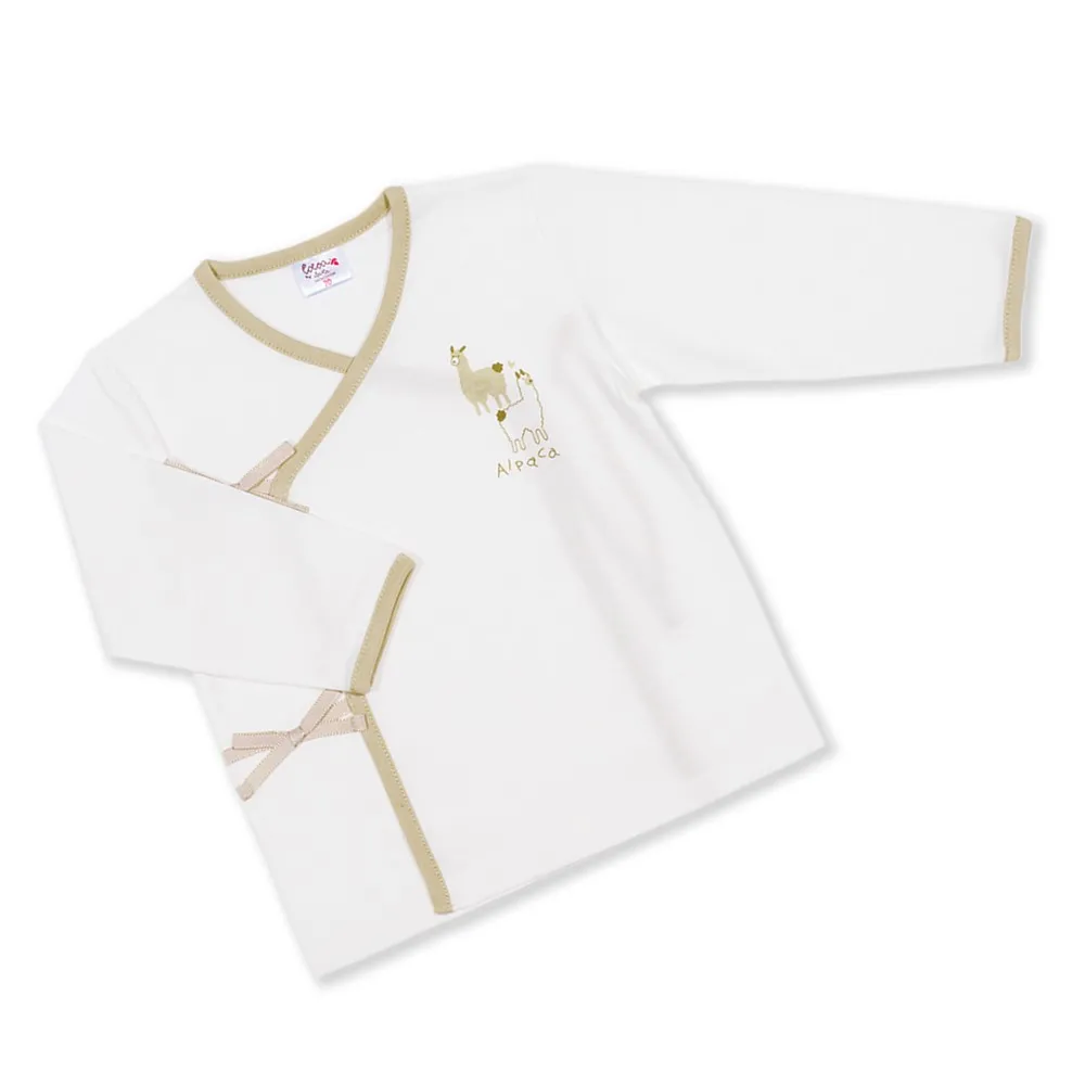 AUKA Brown,Infant Long-sleeved Wrapper Vest  ,Auka Cocoa Alpaca.