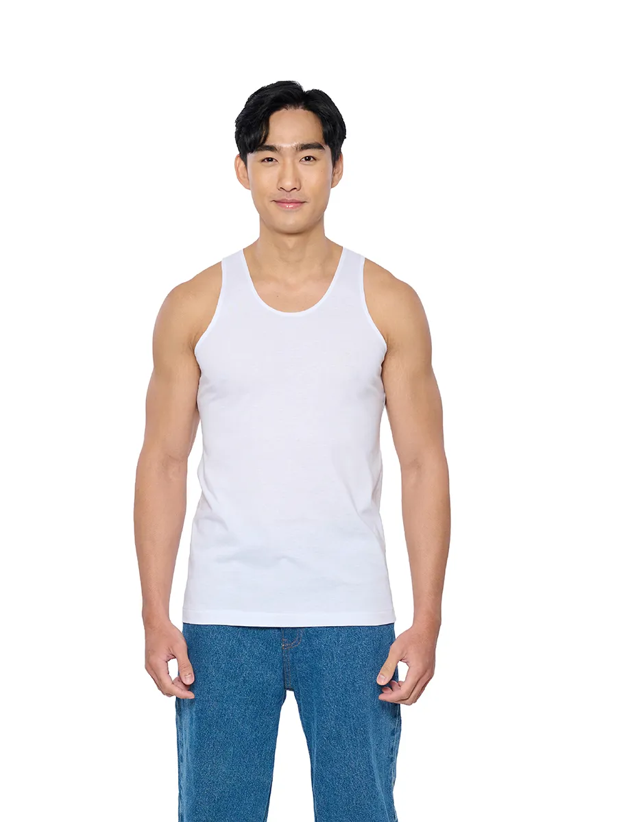 DOUBLE GOOSE Double goose White classic singlet.