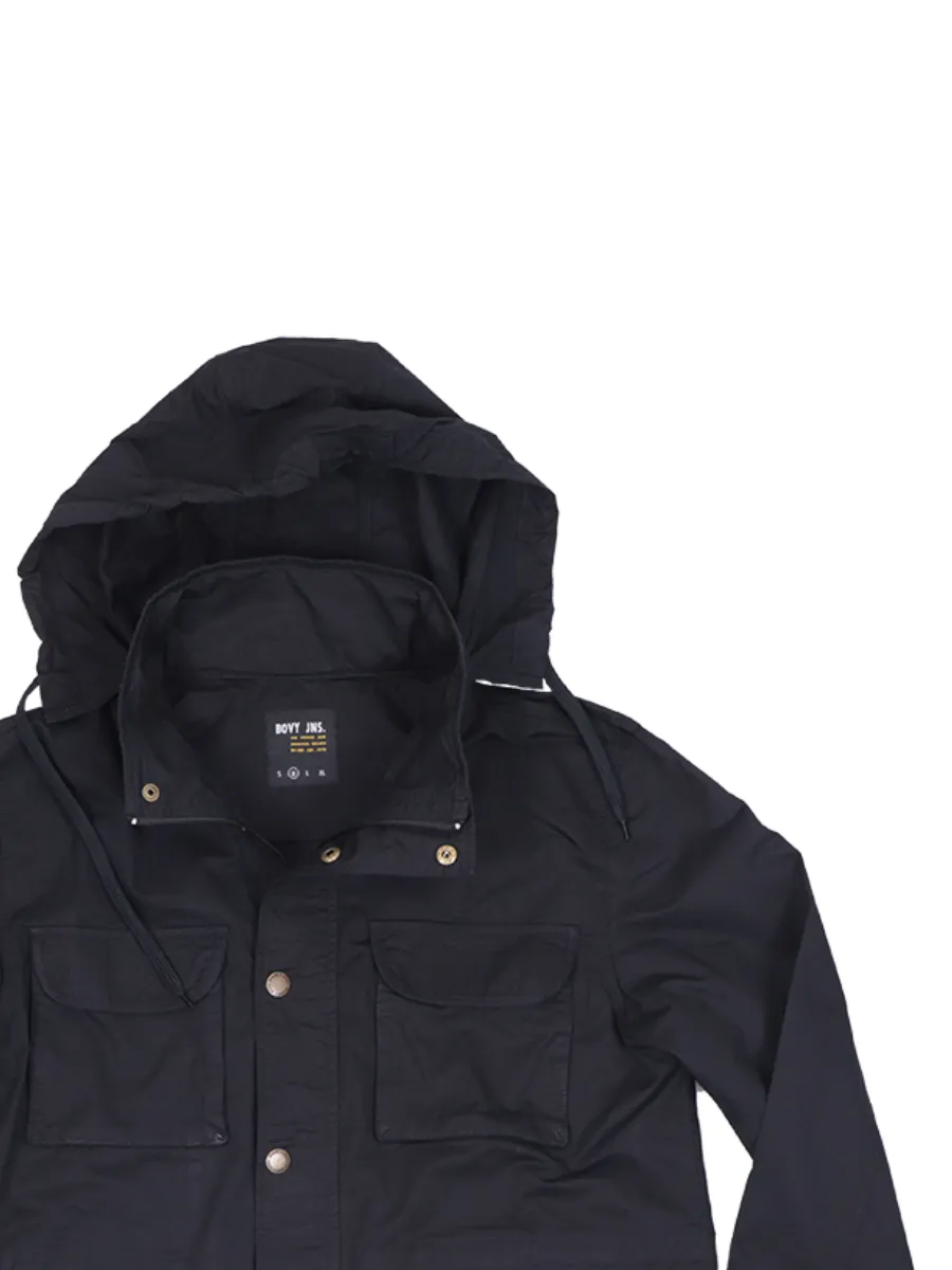 BOVY MEN'S JACKET HOODIES MILITARY BLACK