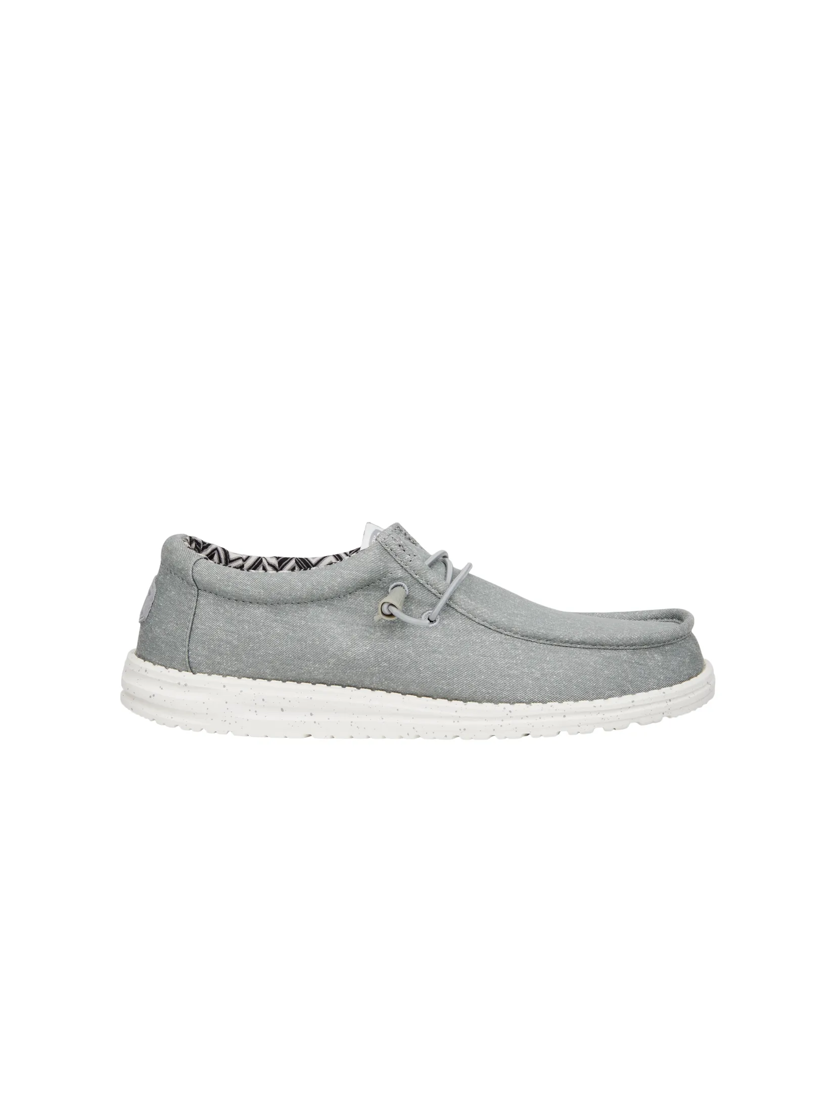 HEYDUDE WALLY STRETCH CANVAS  - LIGHT GREY