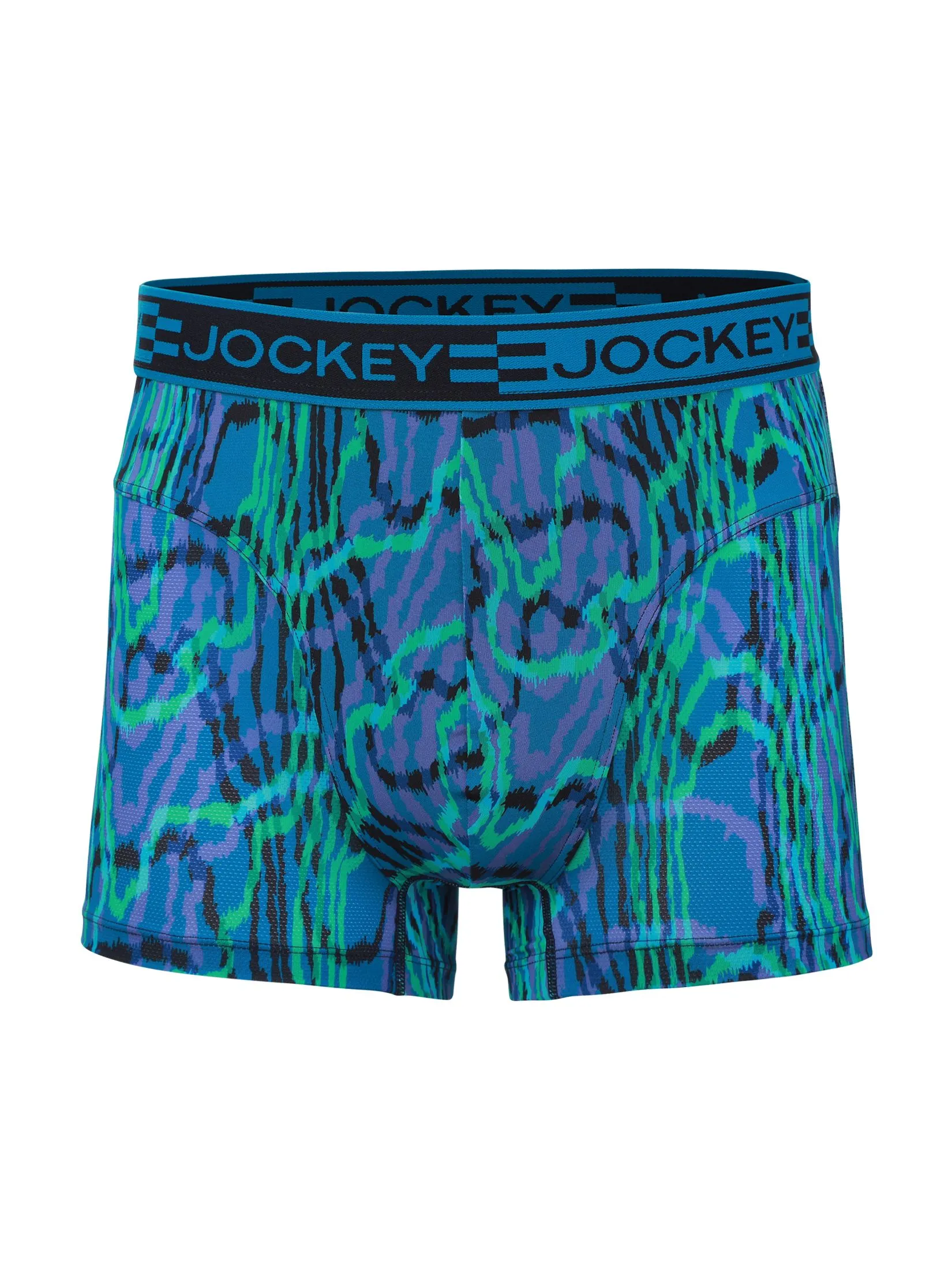 JOCKEY UNDERWEAR Men's SPORT MICROFIBER ACTIVE TRUNKS GREEN