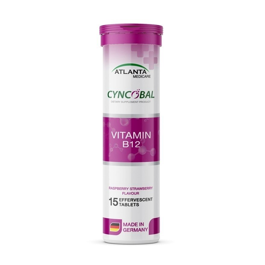 Atlanta Cyncobal Vitamin B12 Raspberry Strawberry 15 Tablets