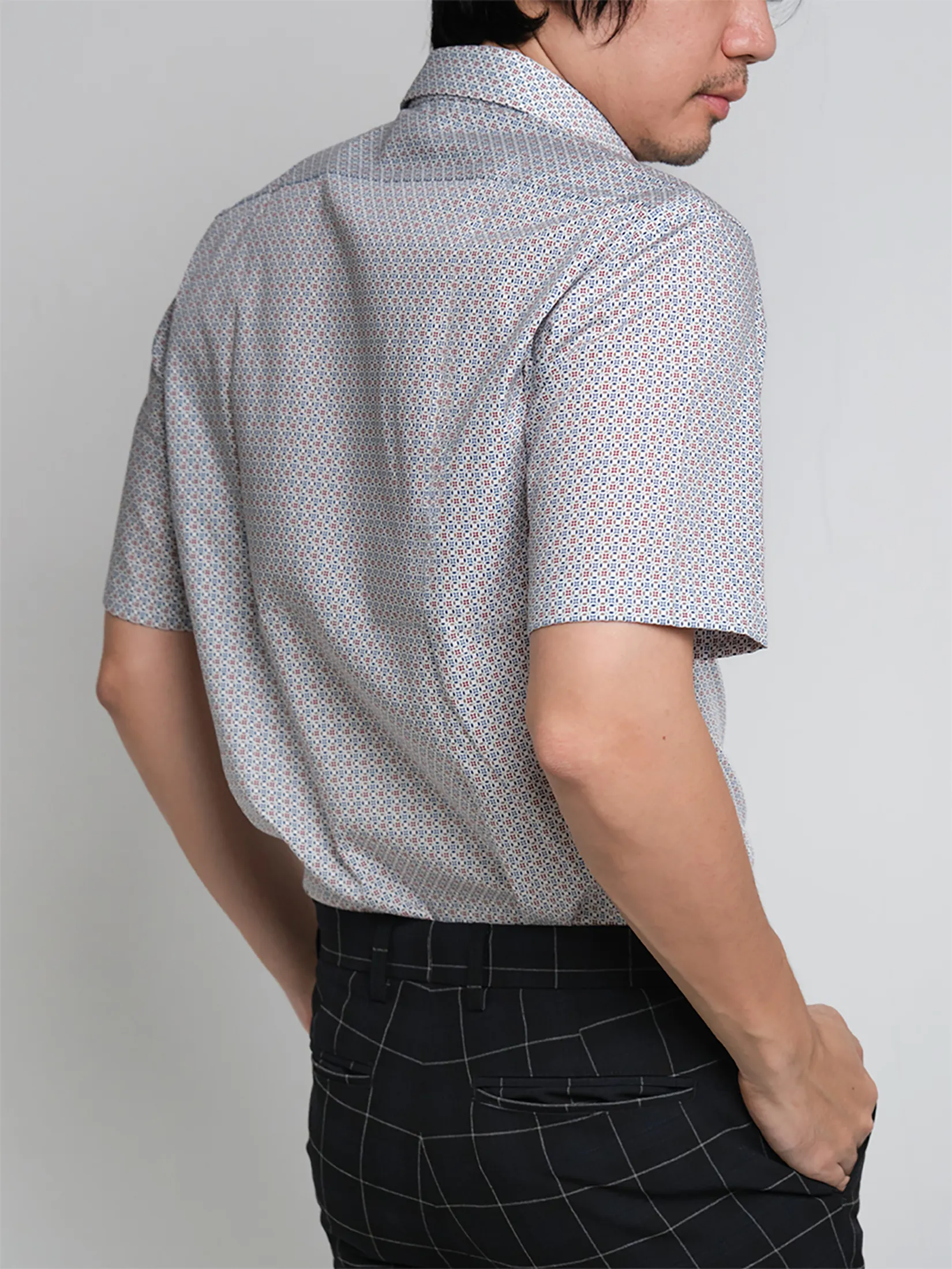 OLYMP MEN SHIRT SHORT SLEEVES CASUAL SHIRT MODERN FIT WHITE