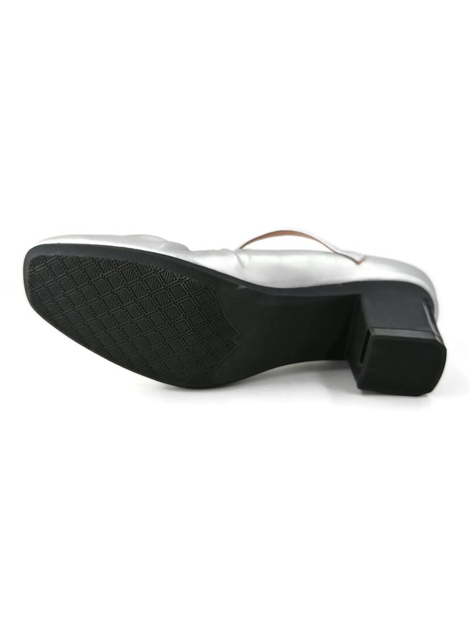 KLIN Woman Blocked Heel Pumps Style Silver