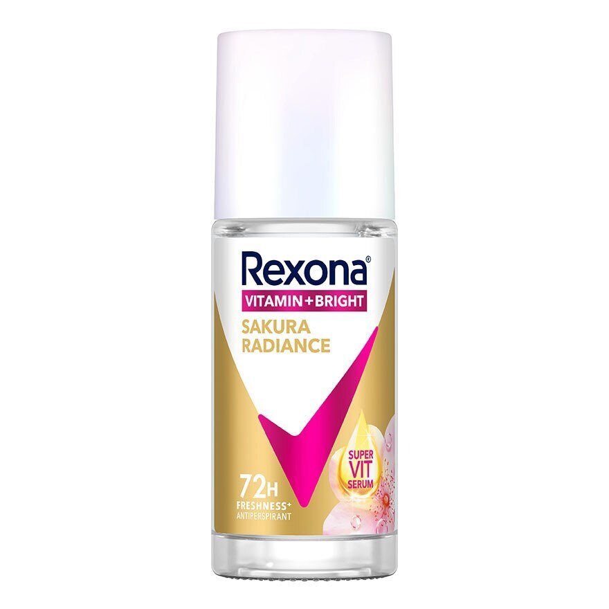 Rexona Roll On Vitamin + Bright Sakura Radiance Antiperspirant 45 Ml. โรลออน ลดเหงื่อ