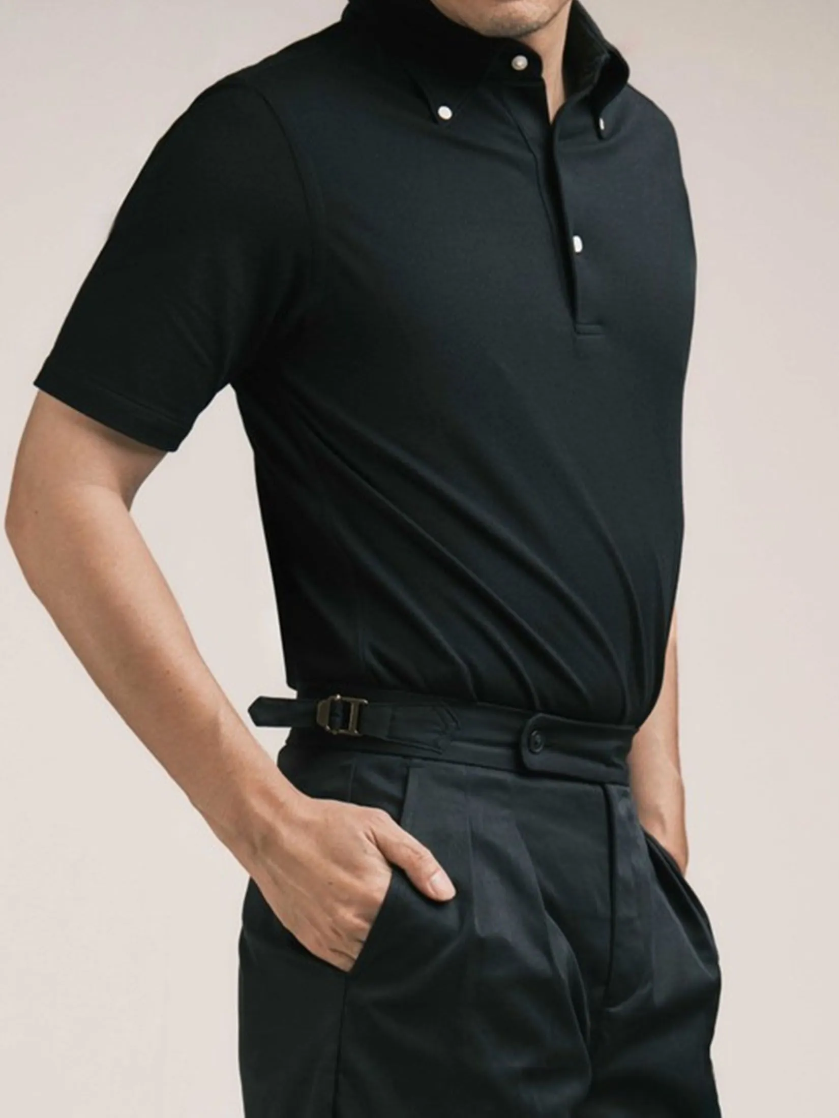 ERA-WON Men Polo Shirt Collection "Brother" Black