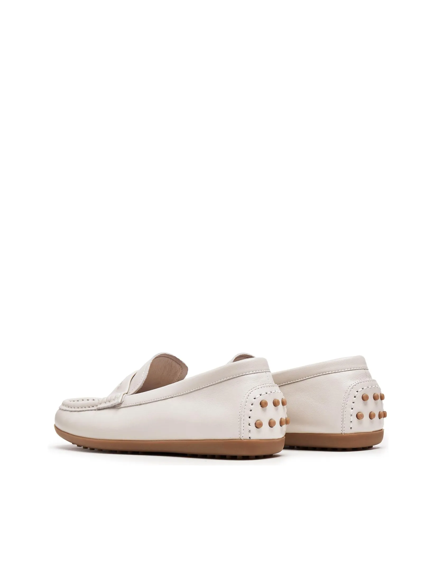 STACCATO Women Loafers Brown Sheep Skin White
