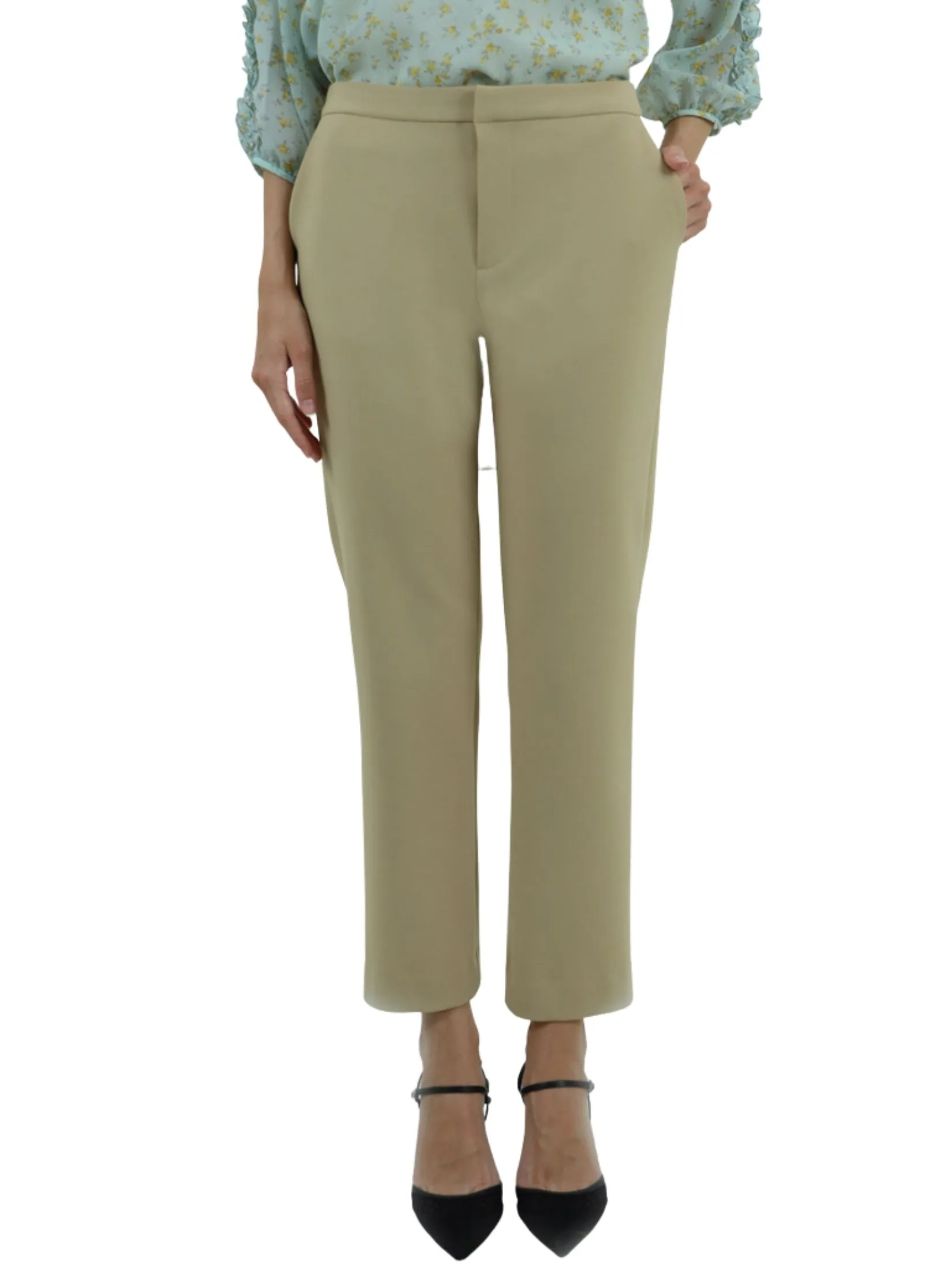 VERONIQA Women Pants Trousers Suiting Spendex Khaki