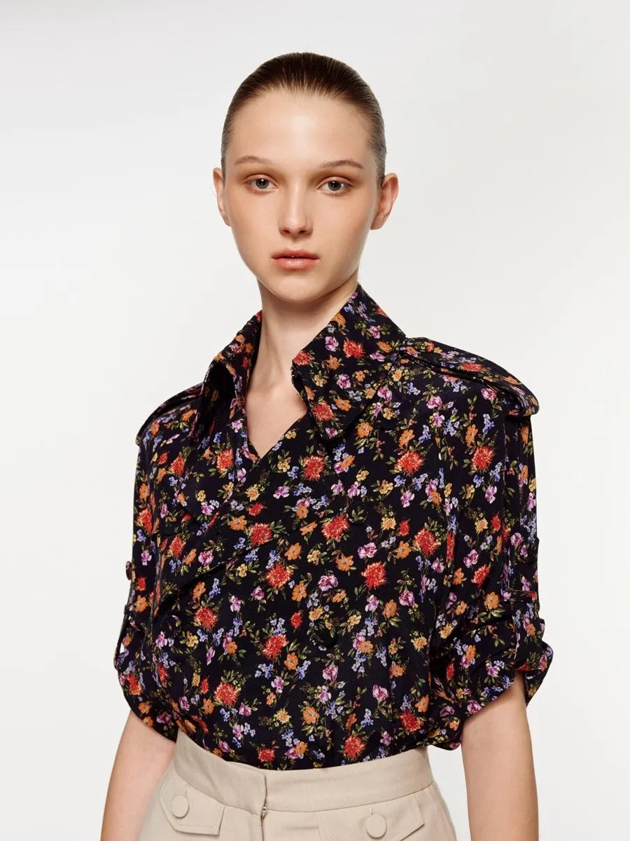 ASAVA (SS24) Leilani Trench Women Blouse Black Size - L