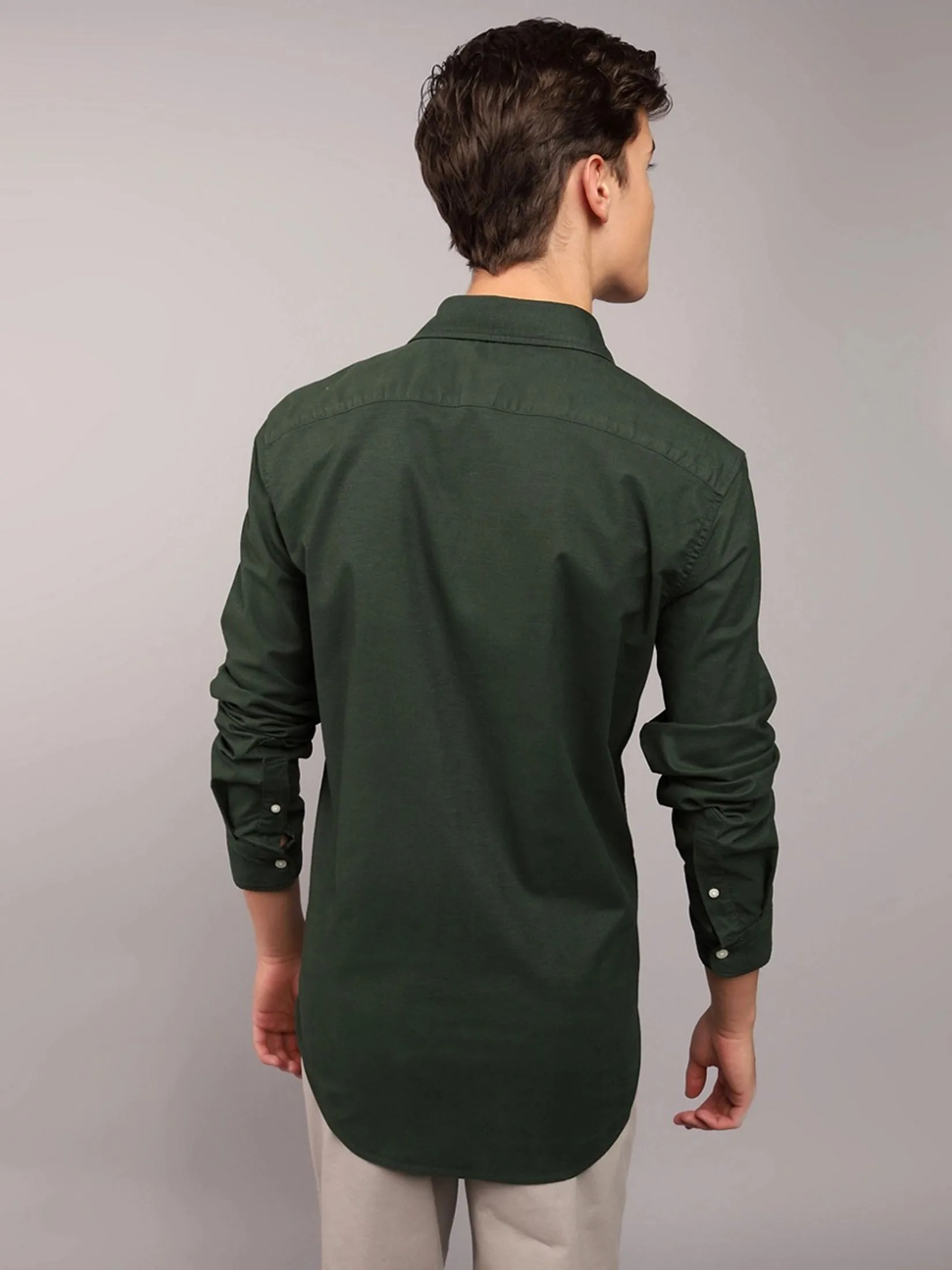 AMERICAN EAGLE MEN INT SF BTD STRETCH PIECE DYE OXFORD 337 PINE