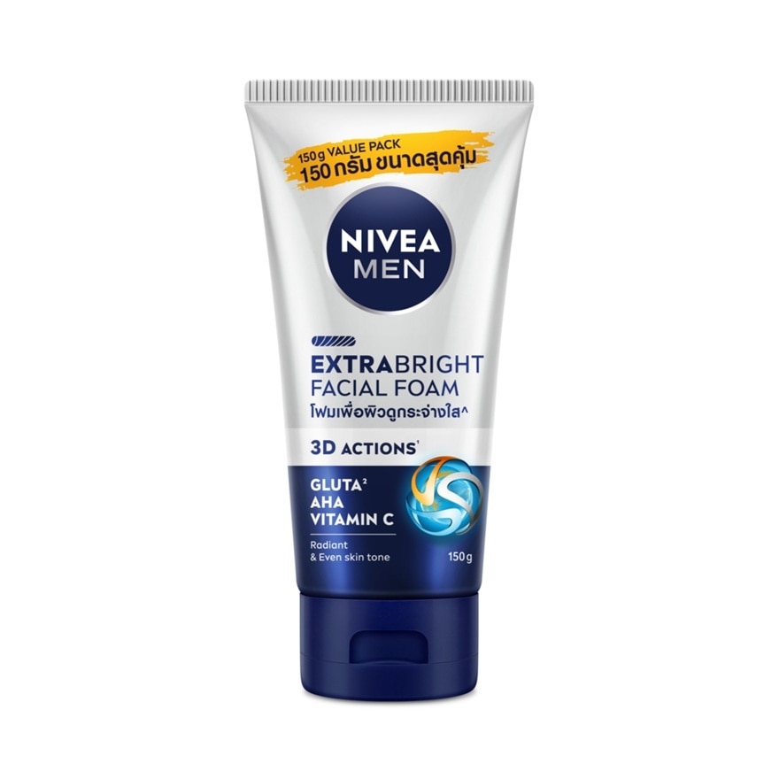 Nivea Men Extra Bright Facial Foam 150 G. โฟมล้างหน้า