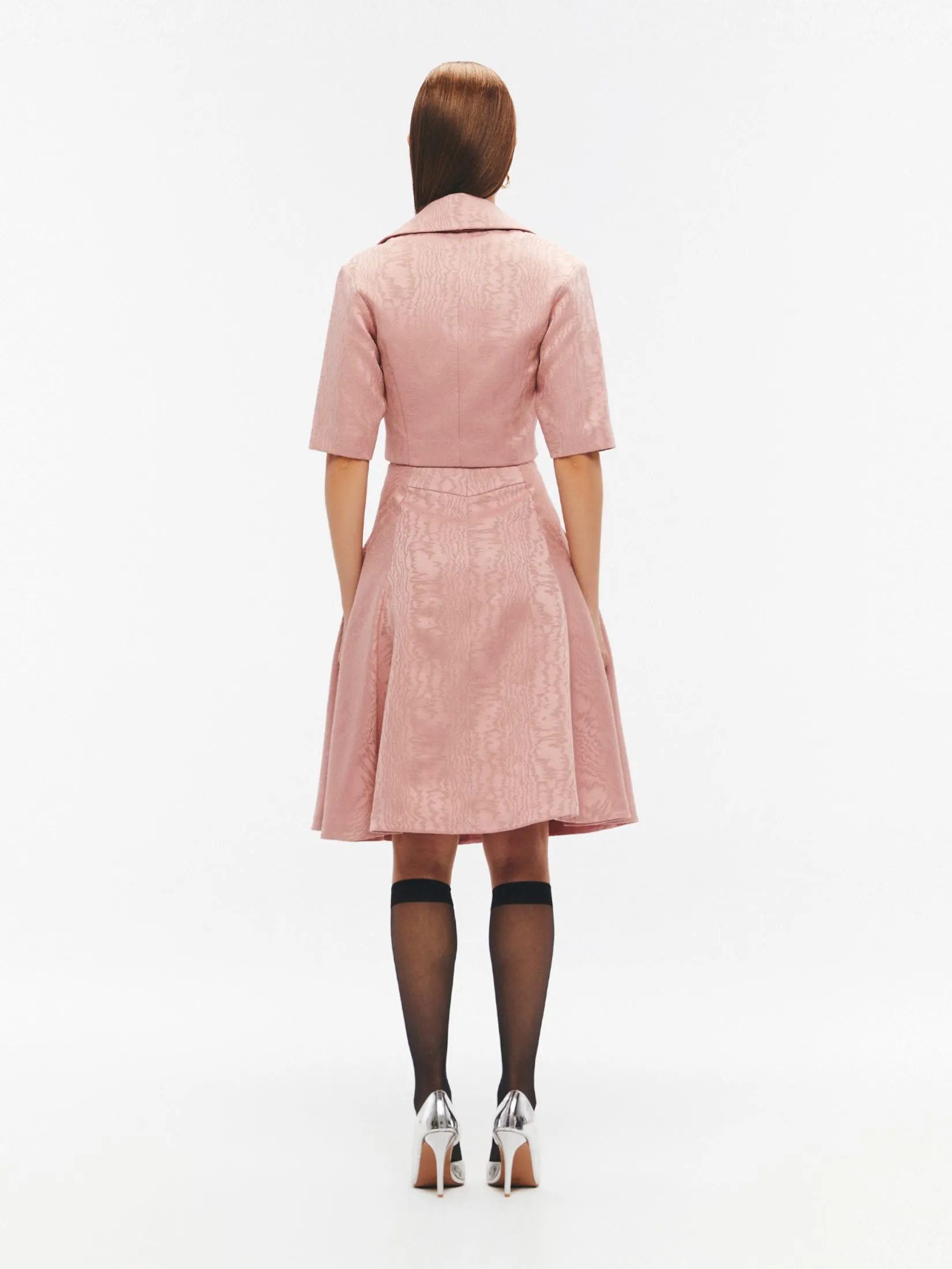 SHAKA Woman Skirt Wood Grain Jacquard Pink