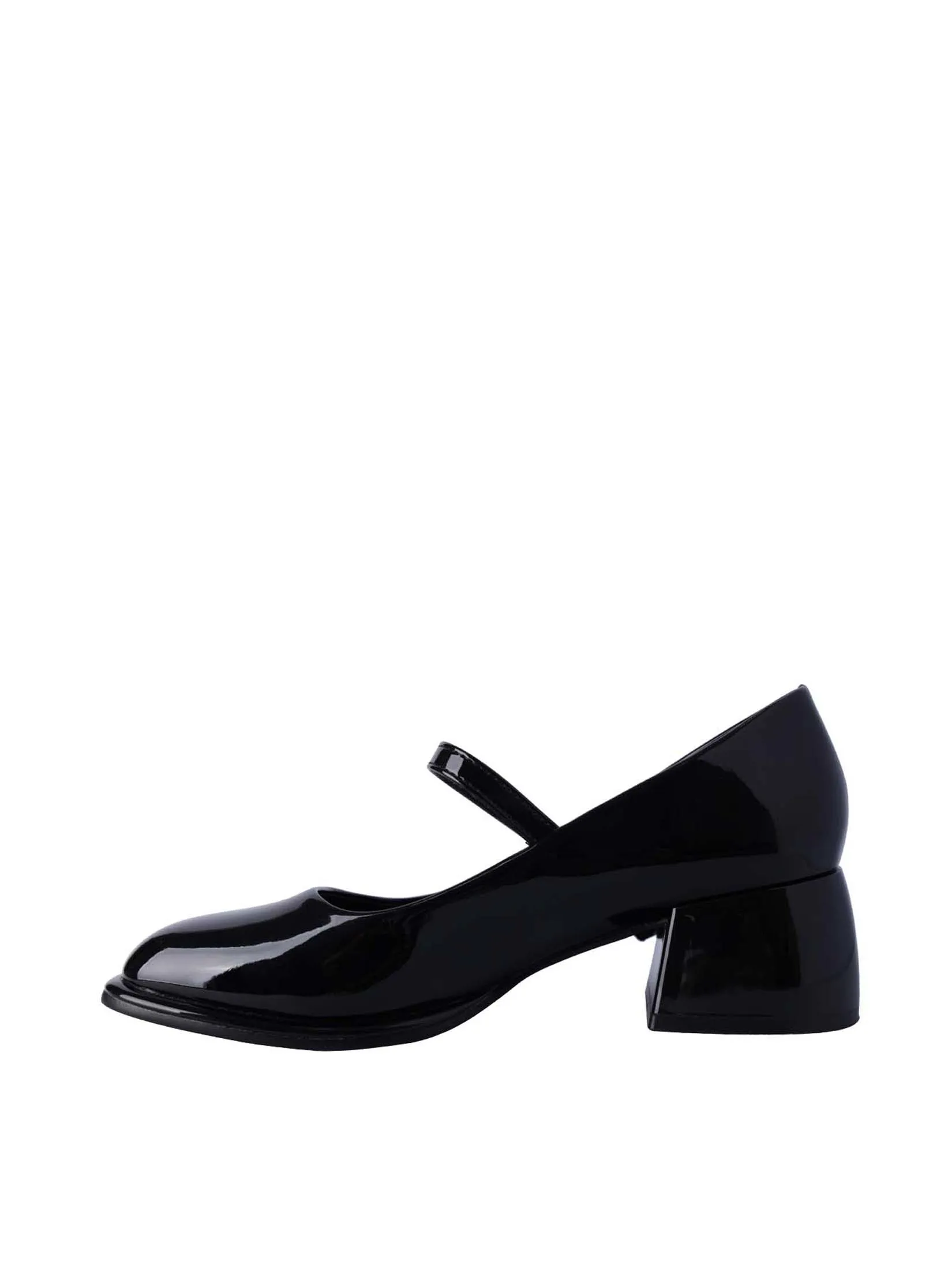 VILLAINS SF GERBERA Women s Comfort Mary-Jane Heels BLACK PATENT
