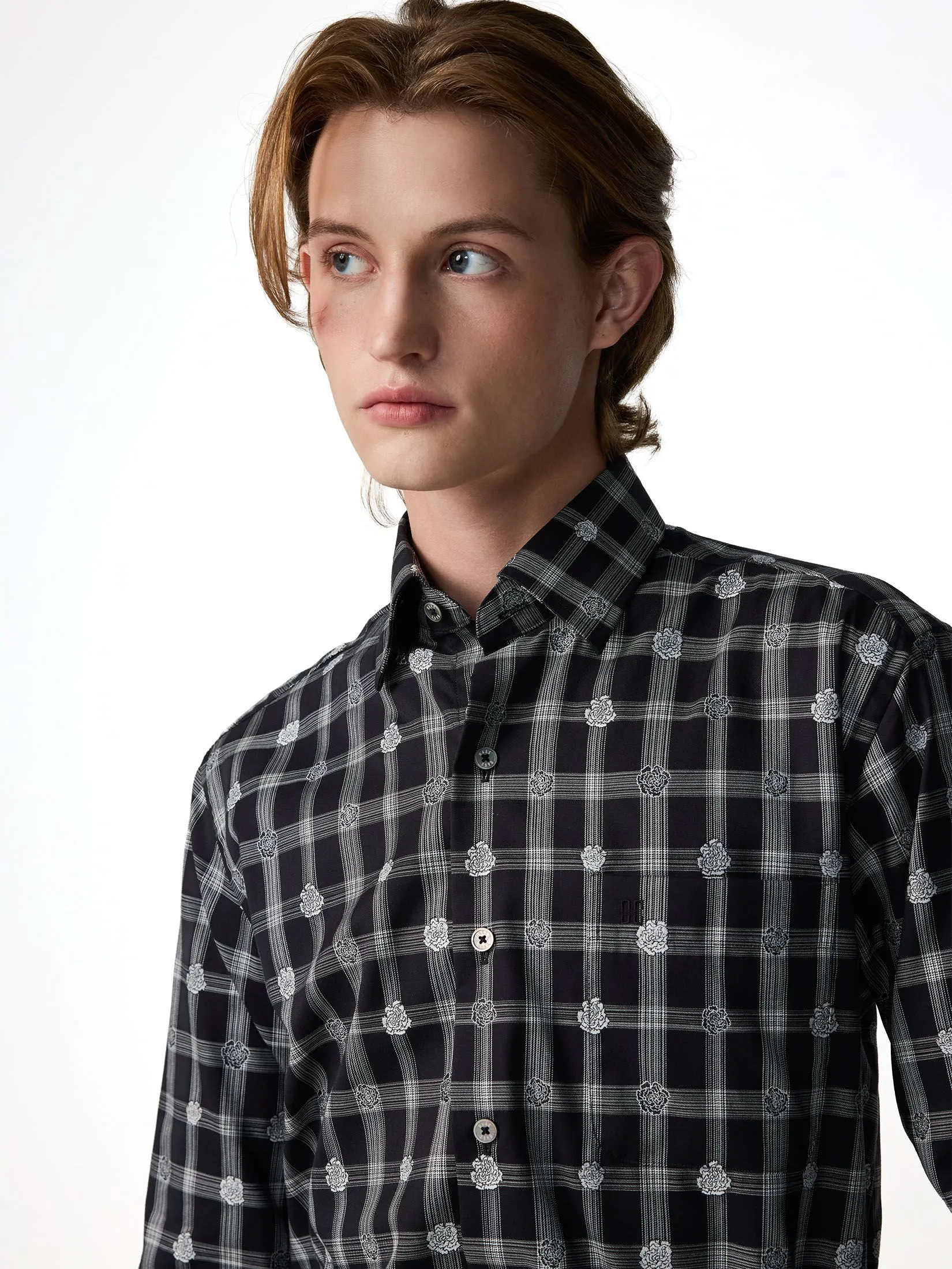 DAKS MEN Long Sleeve Shirt Smart Fit Black