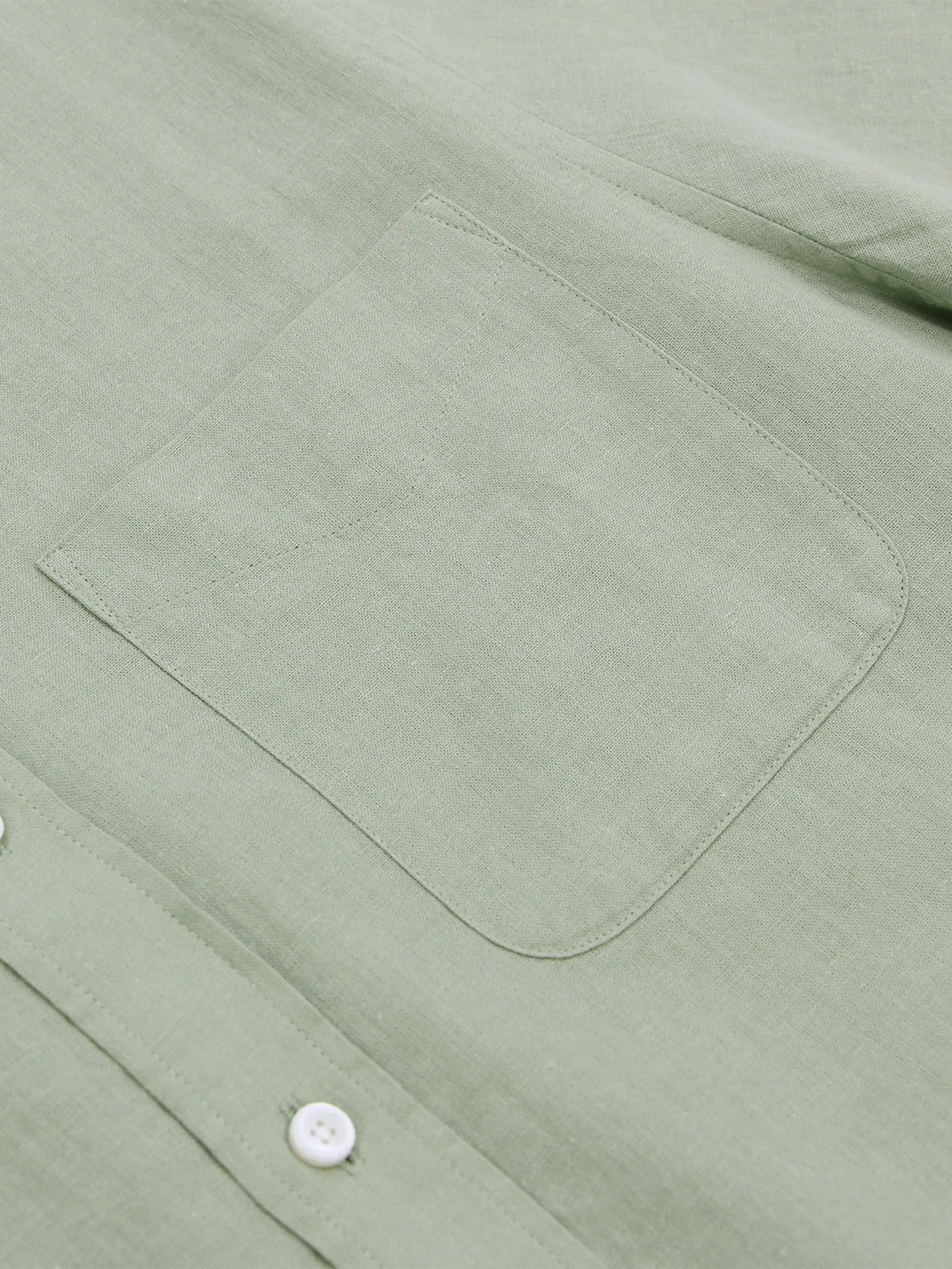 GIORDANO Men's Slim Poplin Linen Shirt Budding Green