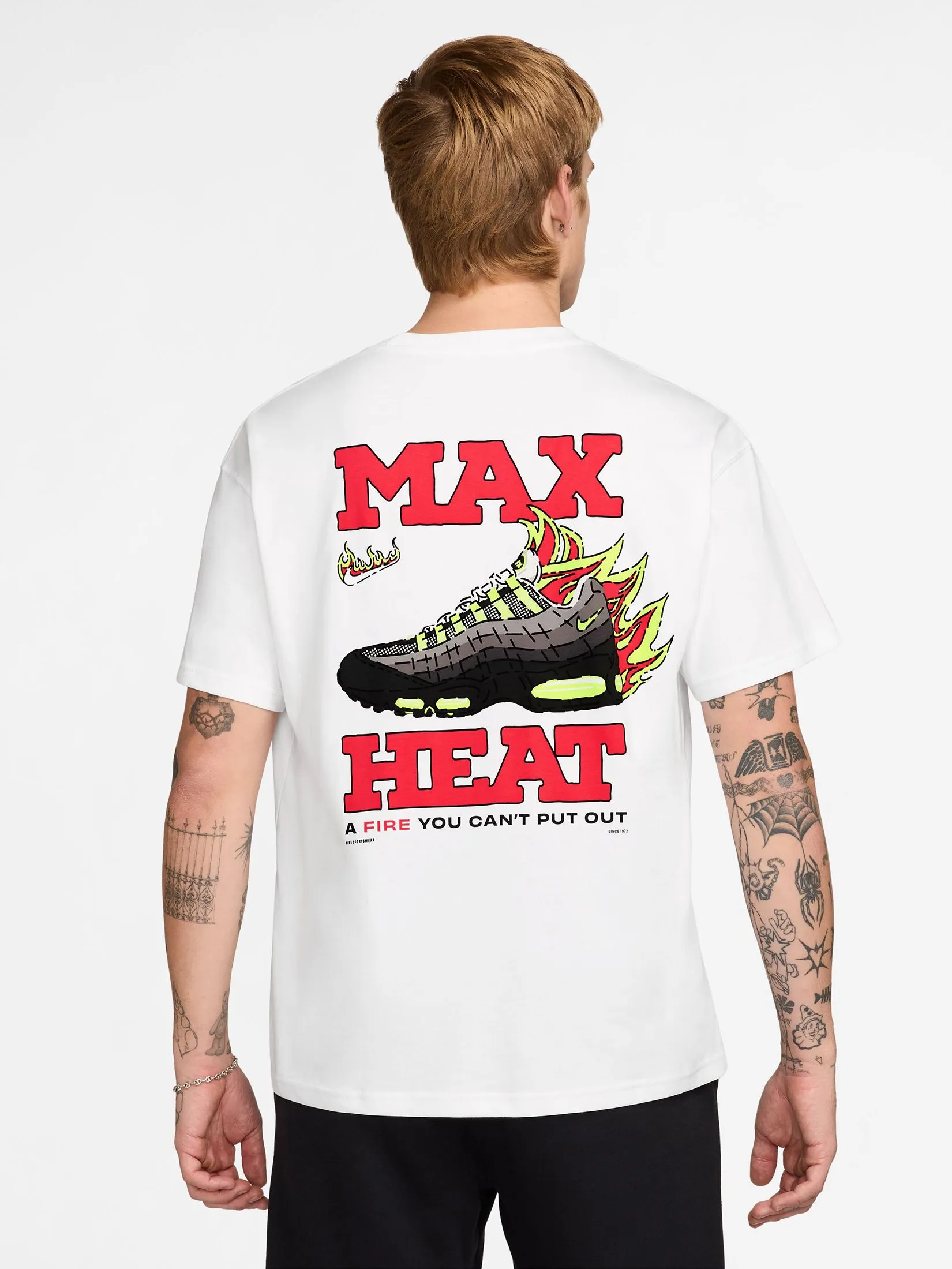 NIKE Men T-Shirt Sportswear Max90 OC LG HQ9257-100 White