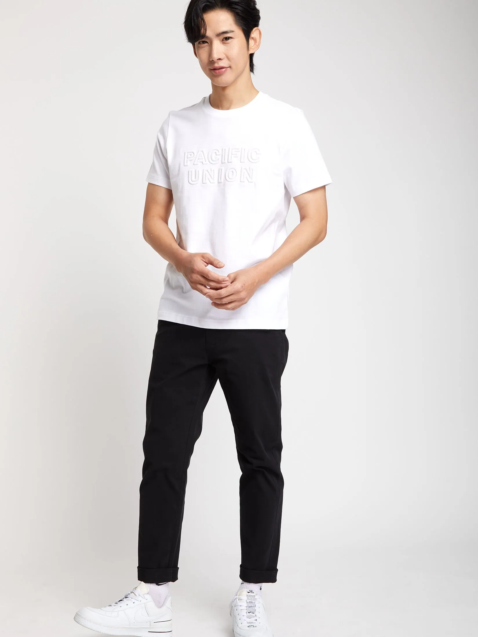PACIFIC UNION Men T-Shirt Embossing Logo