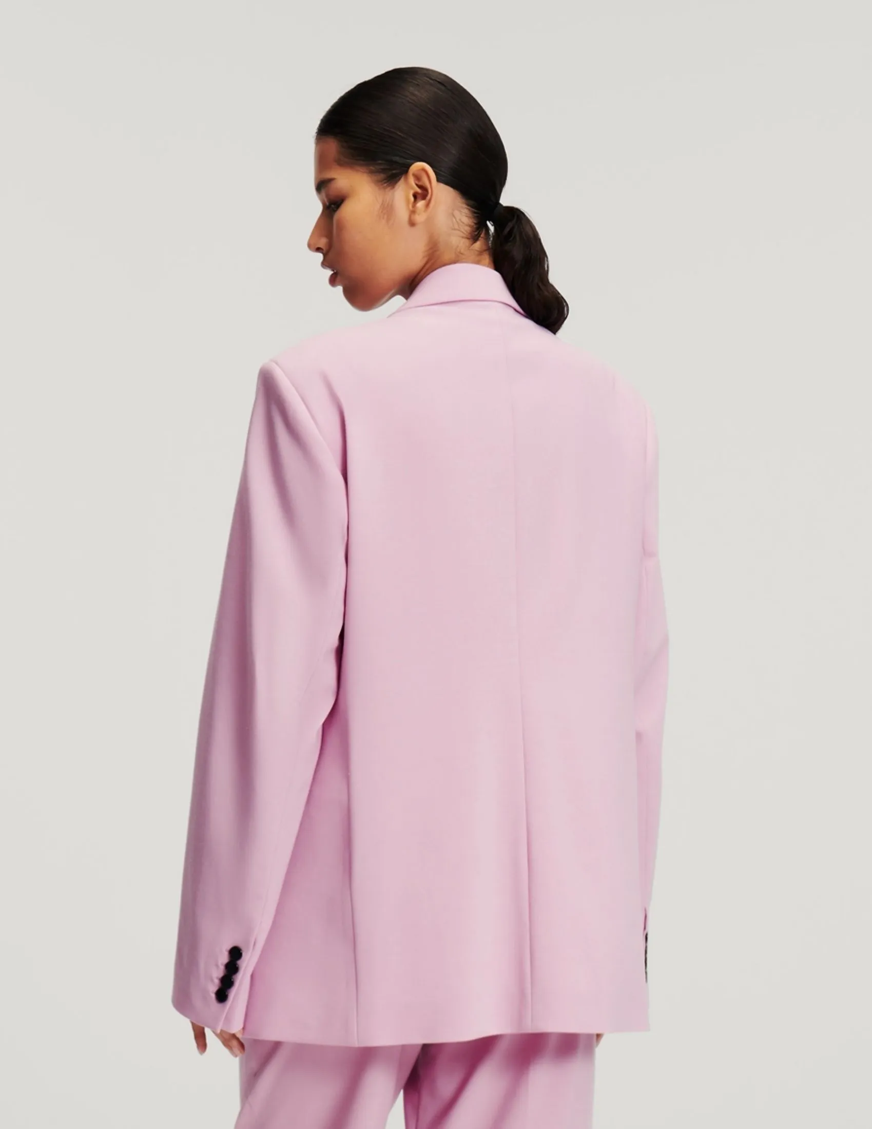 KARL LAGERFELD RTW-1 HUN KIM'S EDIT TAILORED  WOMEN JACKET ORCHID BOUQUET