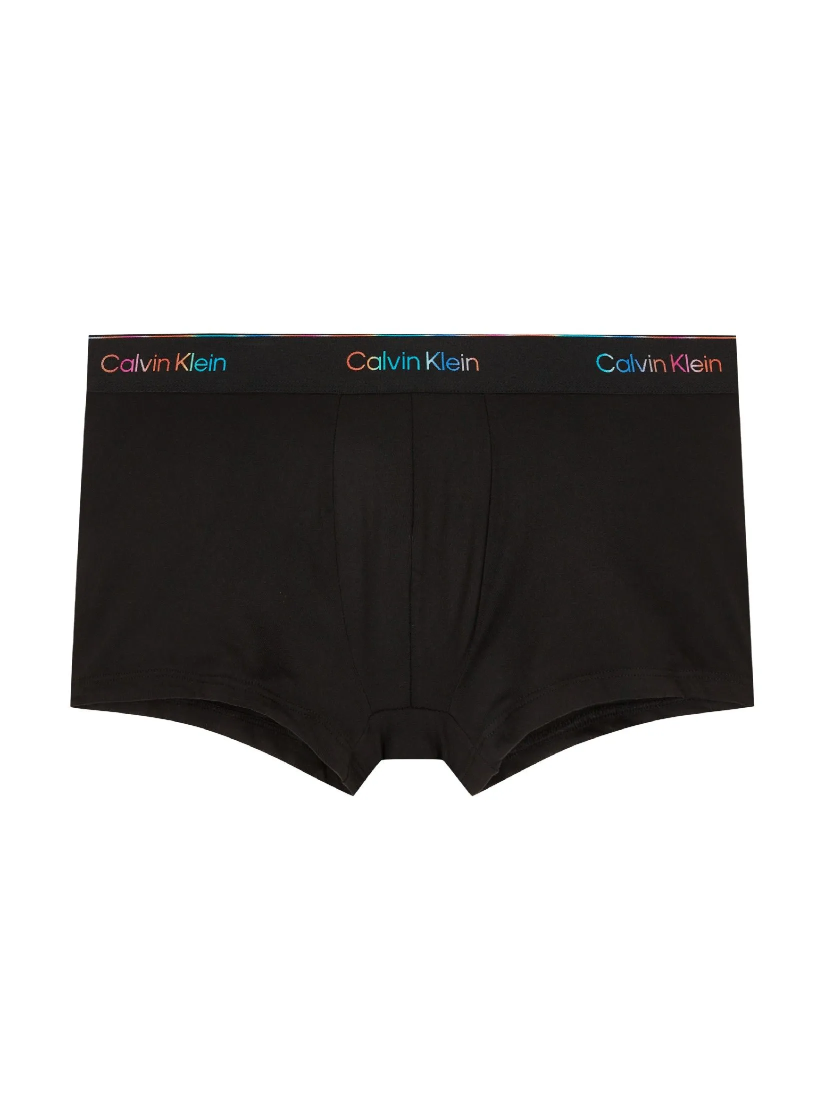 CALVIN KLEIN Men's Microfiber Stretch Pride Low Rise Trunks Black