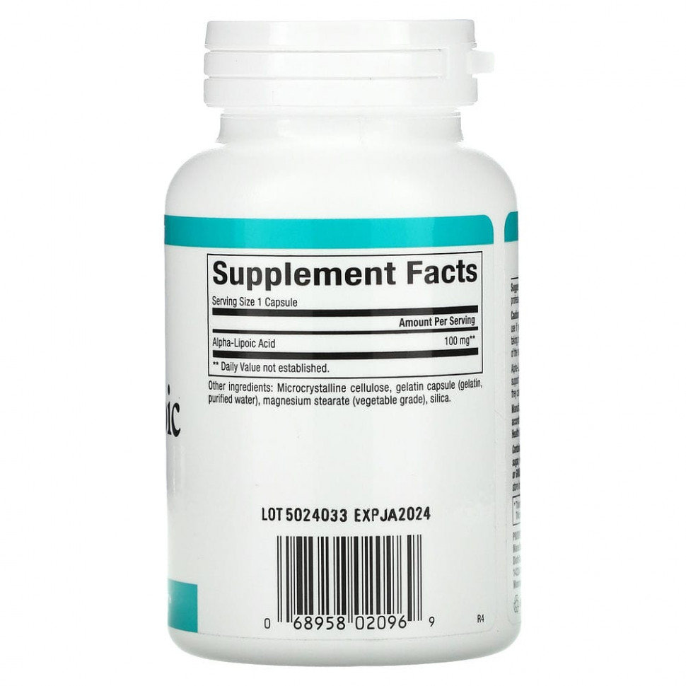 Natural Factors, Альфа-липоевая кислота, 100 мг, 120 капсул