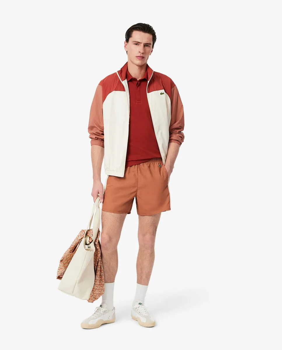 LACOSTE Regular Fit Paris Stretch Piqu  Polo Shirt Brown