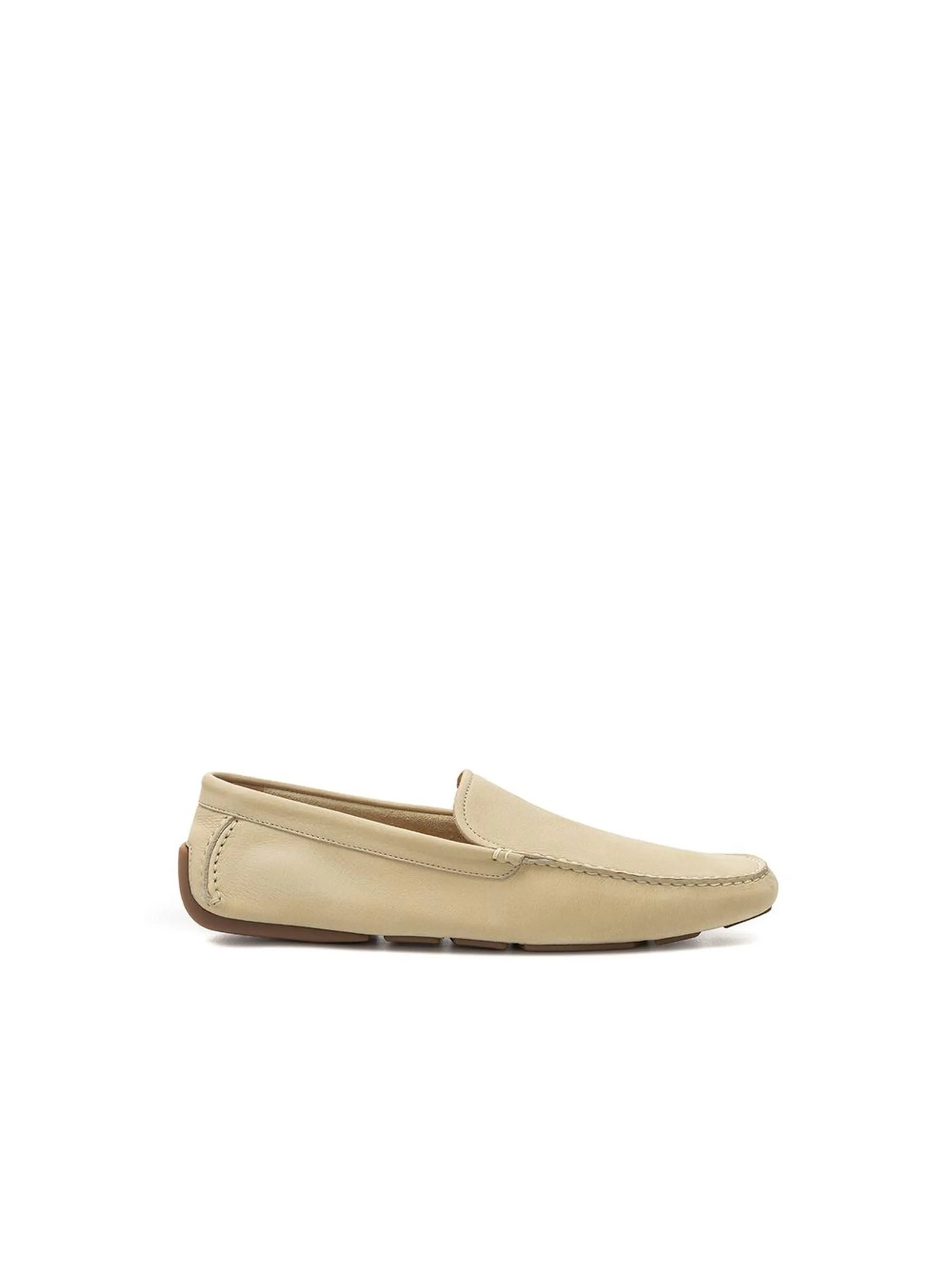 BALLY Men's Slip-On Leather Loafers - Beige Size - 40 EU