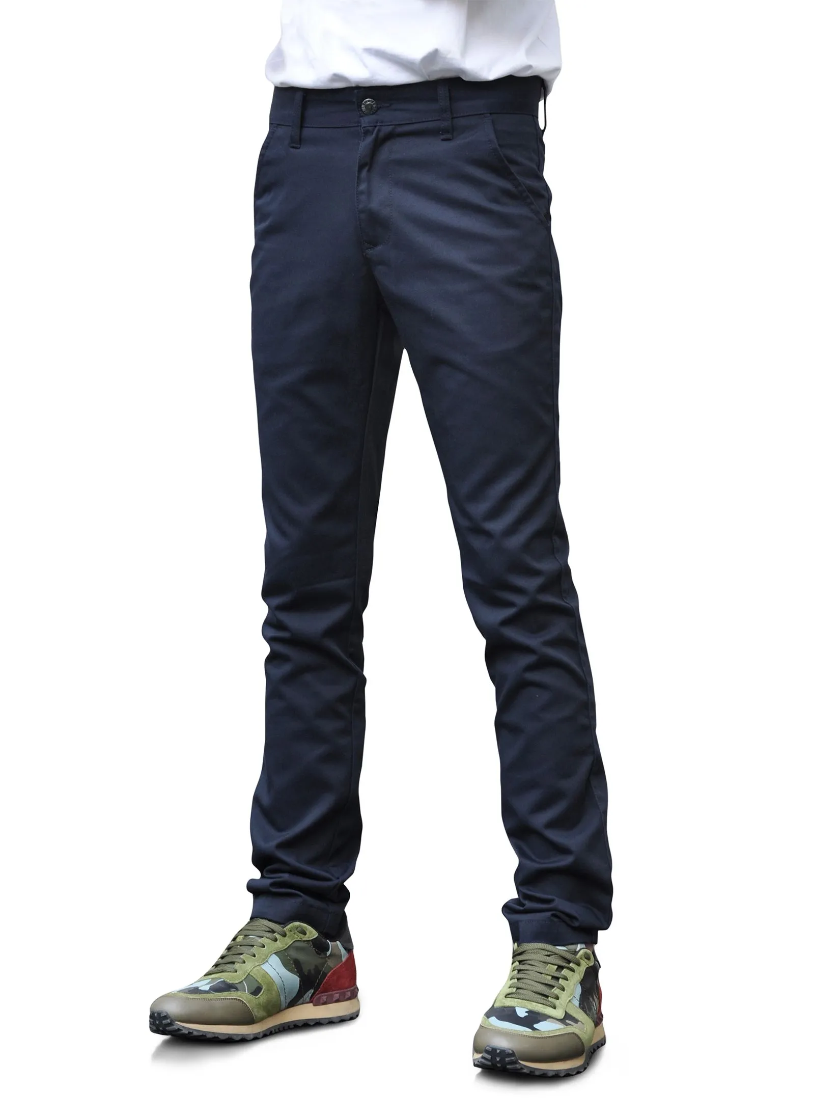 SIMPLE&RAW Timber Chino Pants Sk814 Navy Blue