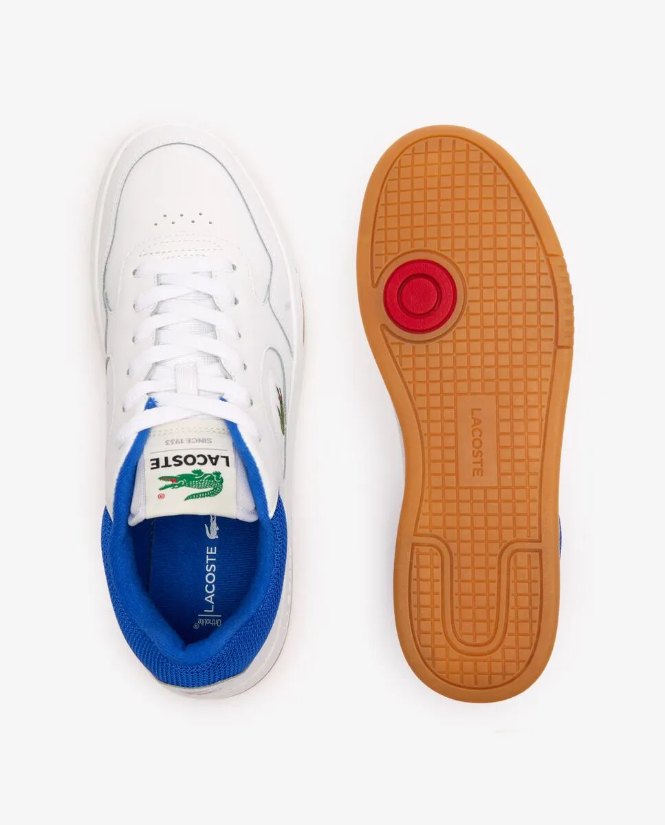 LACOSTE Men’s Lineset Contrasted Leather Trainers White